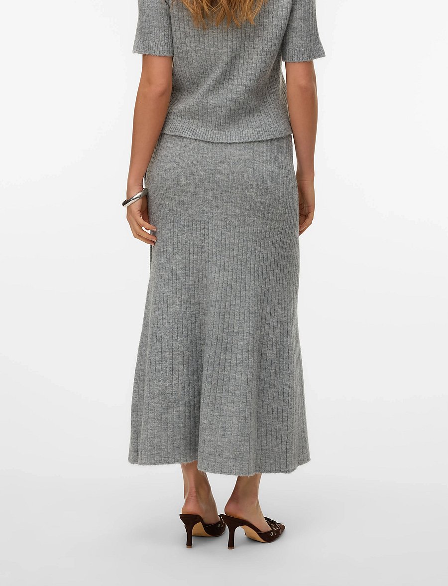 Vero Moda - VMSALLY NW ANKLE SKIRT - maxikjolar - light grey melange - 2