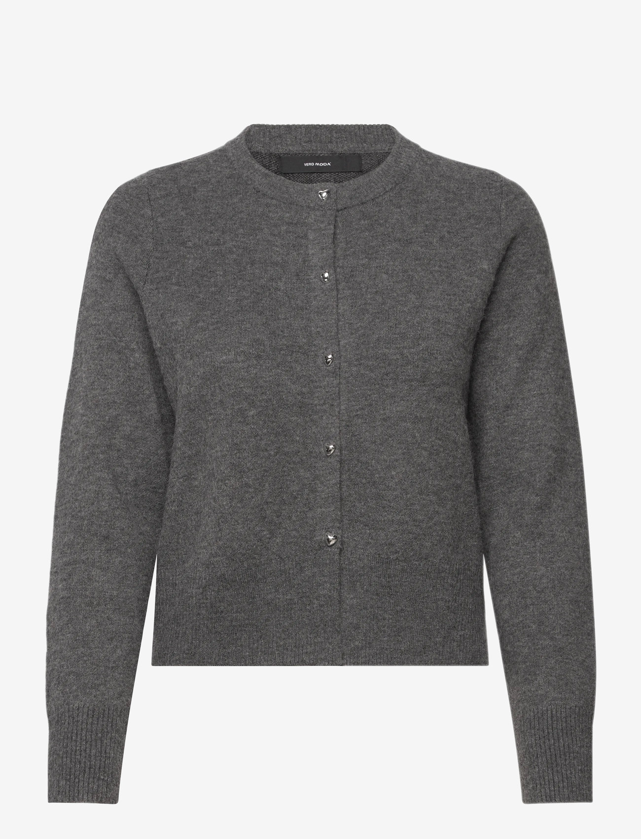 Vero Moda - VMKACY LS O-NECK CARDIGAN - cardigans - medium grey melange - 1