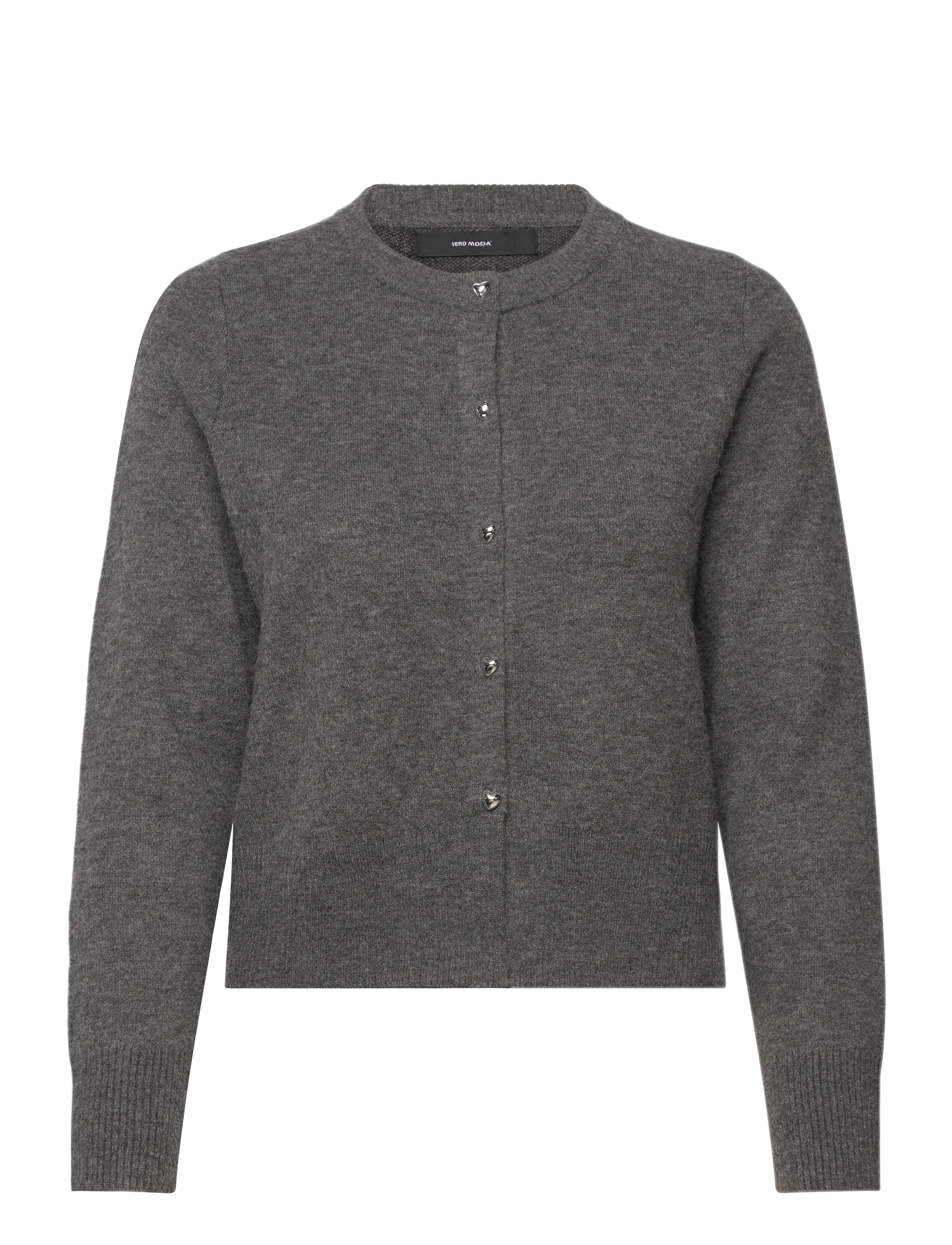 Vero Moda VMKACY LS O-NECK CARDIGAN - Neuleet - MEDIUM GREY MELANGE / grey