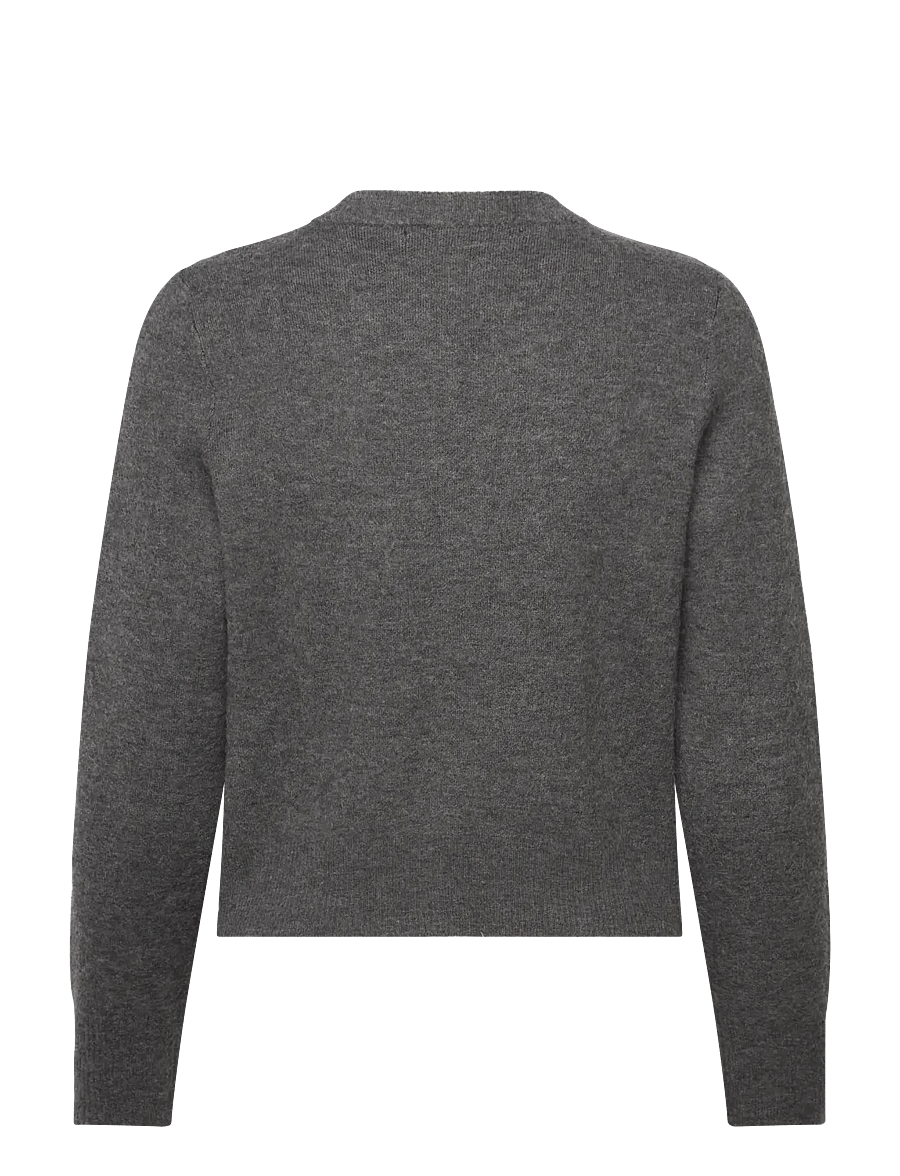 Vero Moda - VMKACY LS O-NECK CARDIGAN - koftor - medium grey melange - 2