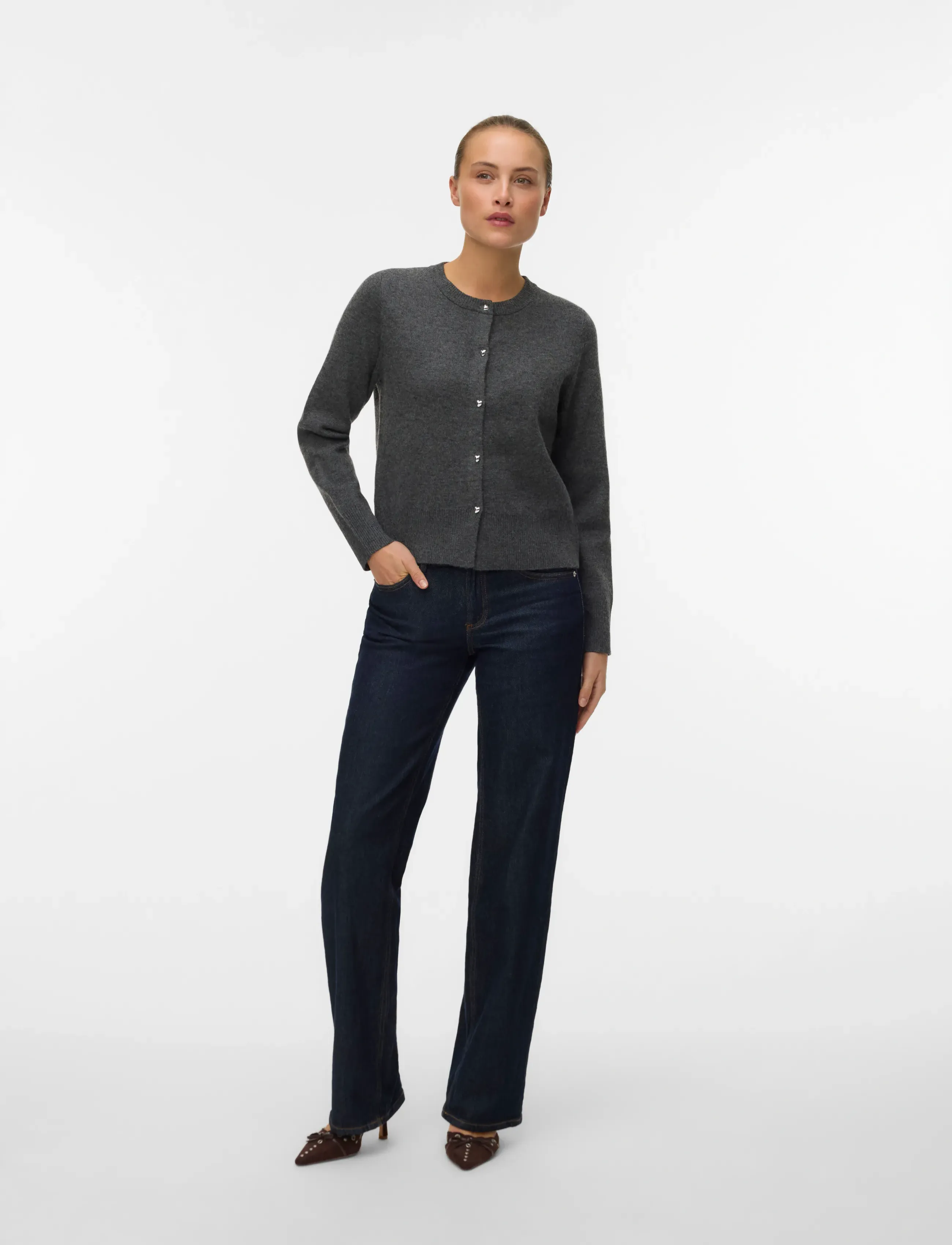 Vmkacy Ls O-Neck Cardigan