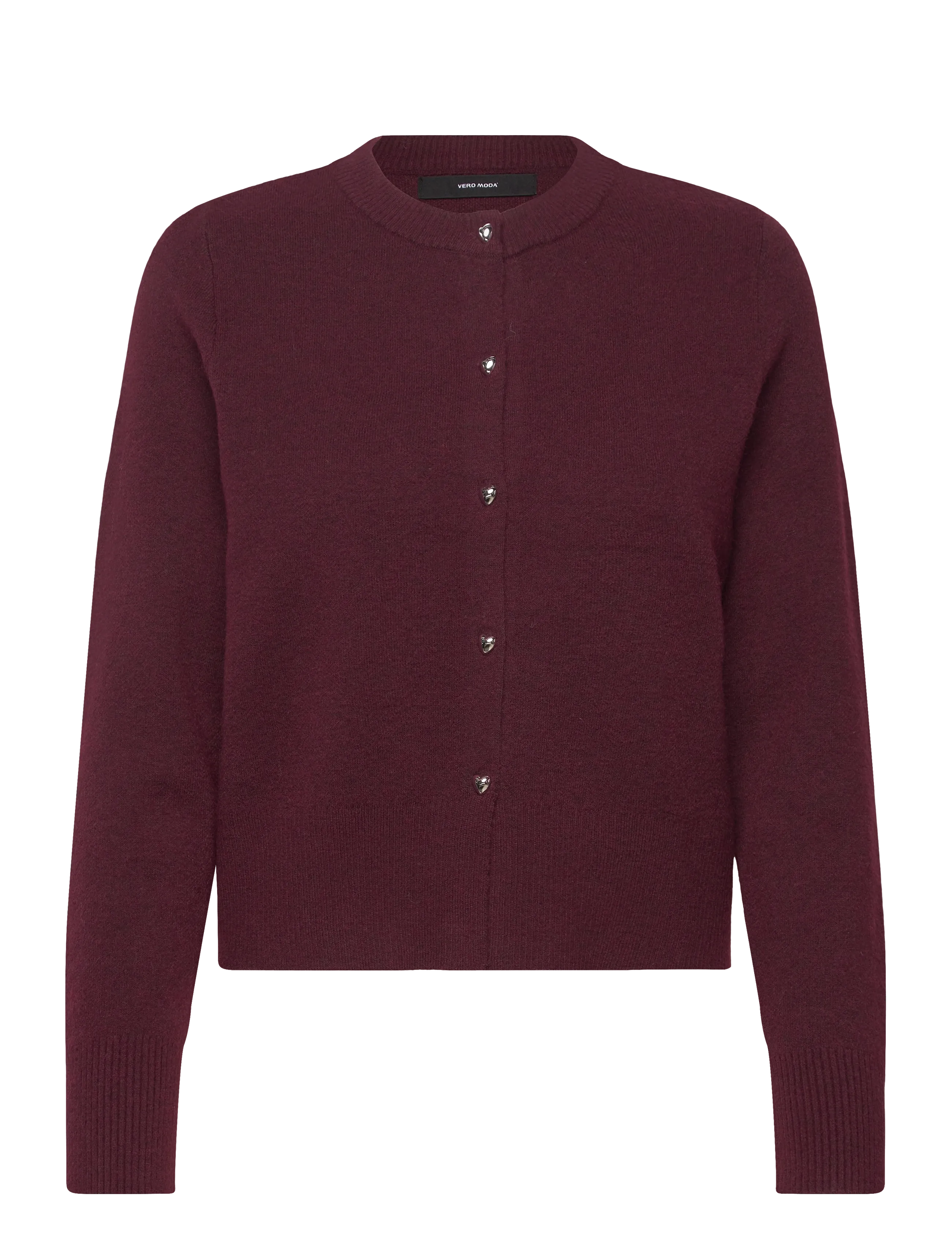 Vero Moda VMKACY LS O-NECK CARDIGAN - Neuleet - WINETASTING / burgundy