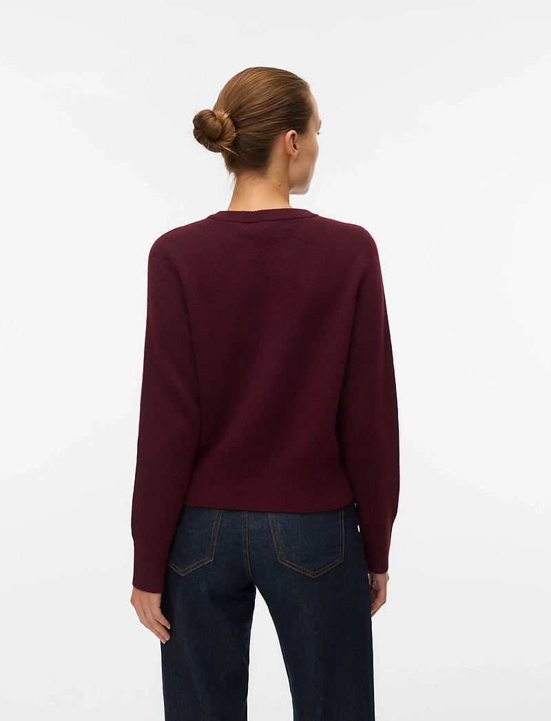 Vero Moda - VMKACY LS O-NECK CARDIGAN - cardigans - winetasting - 3