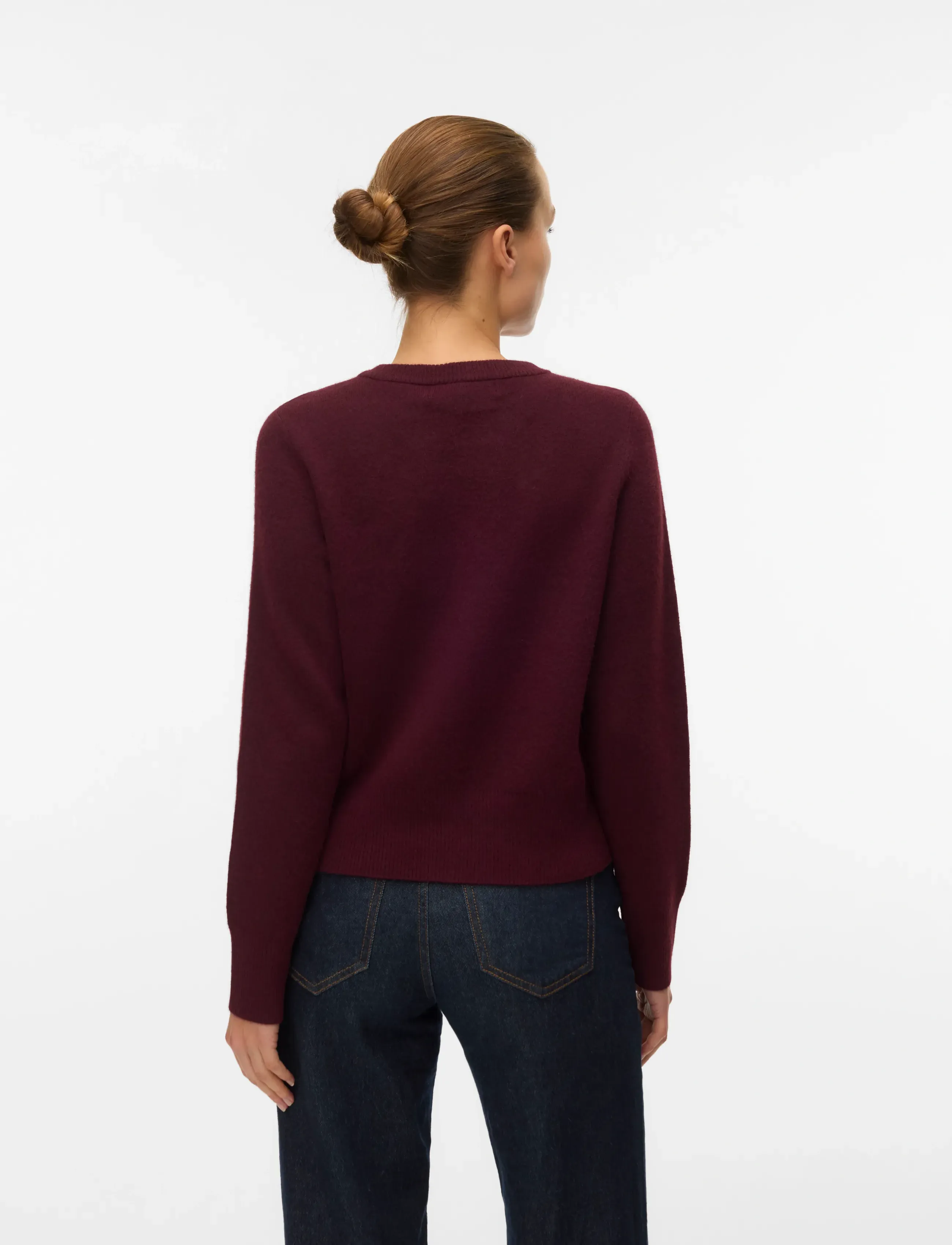 Vero Moda - VMKACY LS O-NECK CARDIGAN - kardigani - winetasting - 3