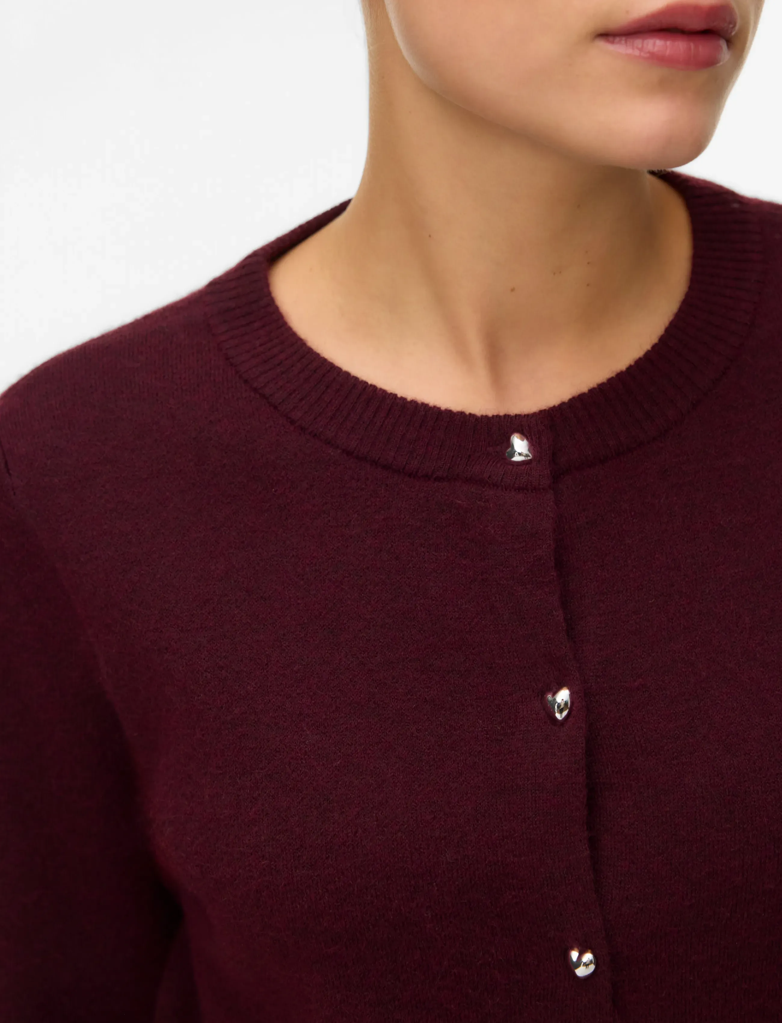 Vero Moda - VMKACY LS O-NECK CARDIGAN - kardigani - winetasting - 4