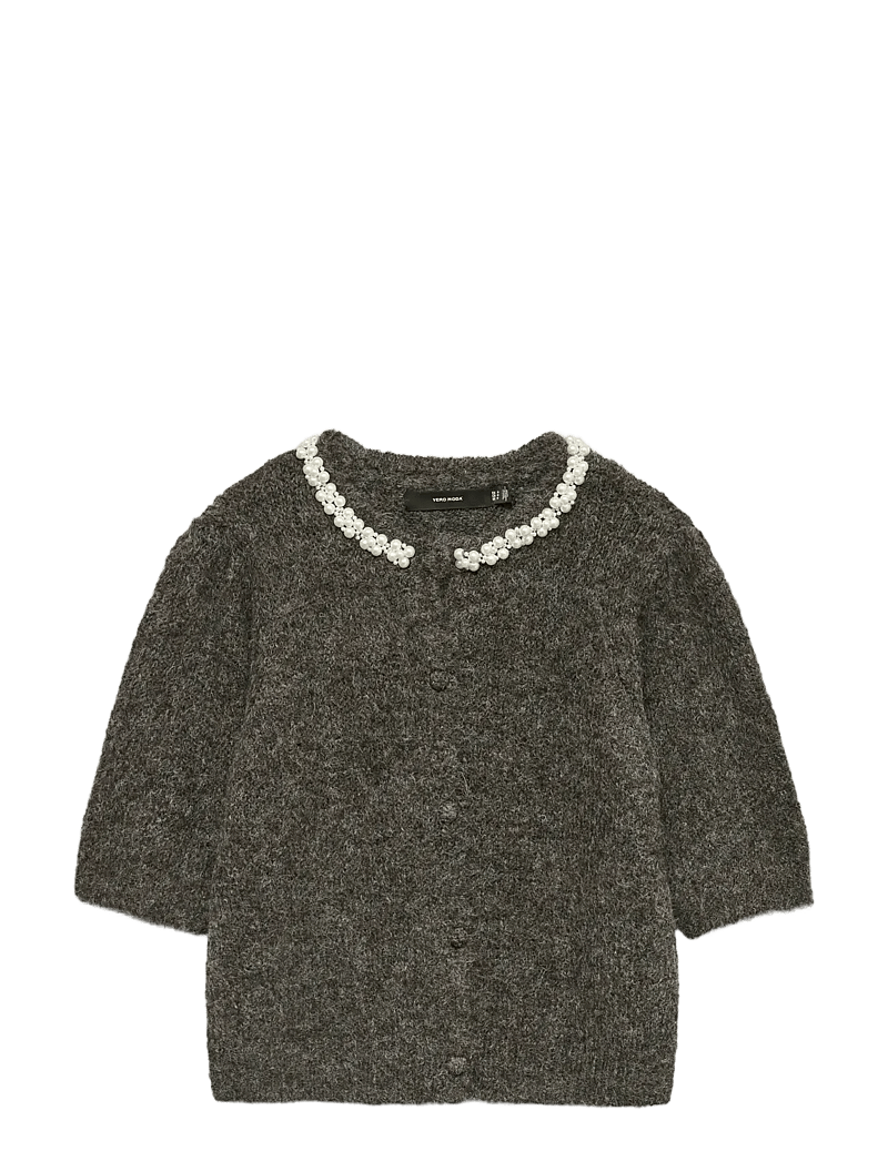 Vero Moda - VMOCEAN 2/4 O-NECK JEWELLERY CARDIGAN - cardigans - chocolate torte - 1