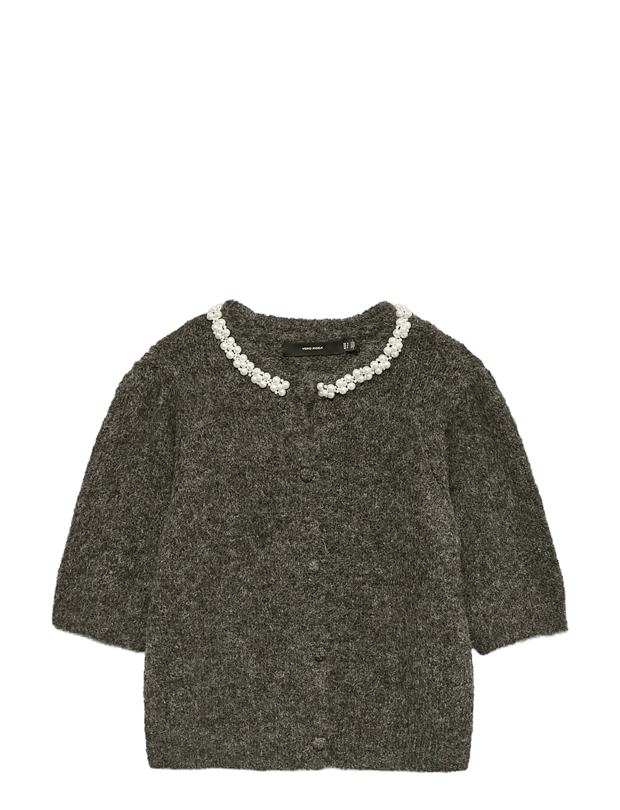 Vero Moda - VMOCEAN 2/4 O-NECK JEWELLERY CARDIGAN - kardigani - chocolate torte - 1