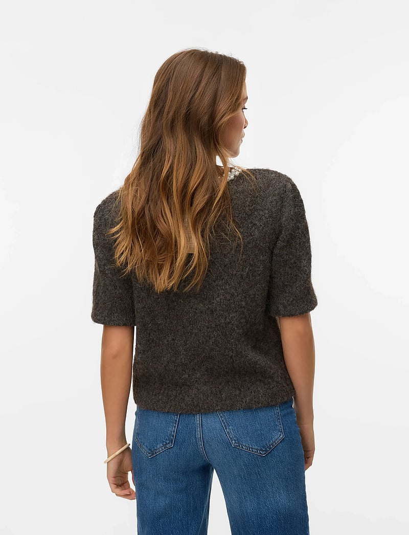 Vero Moda - VMOCEAN 2/4 O-NECK JEWELLERY CARDIGAN - kardiganid - chocolate torte - 2