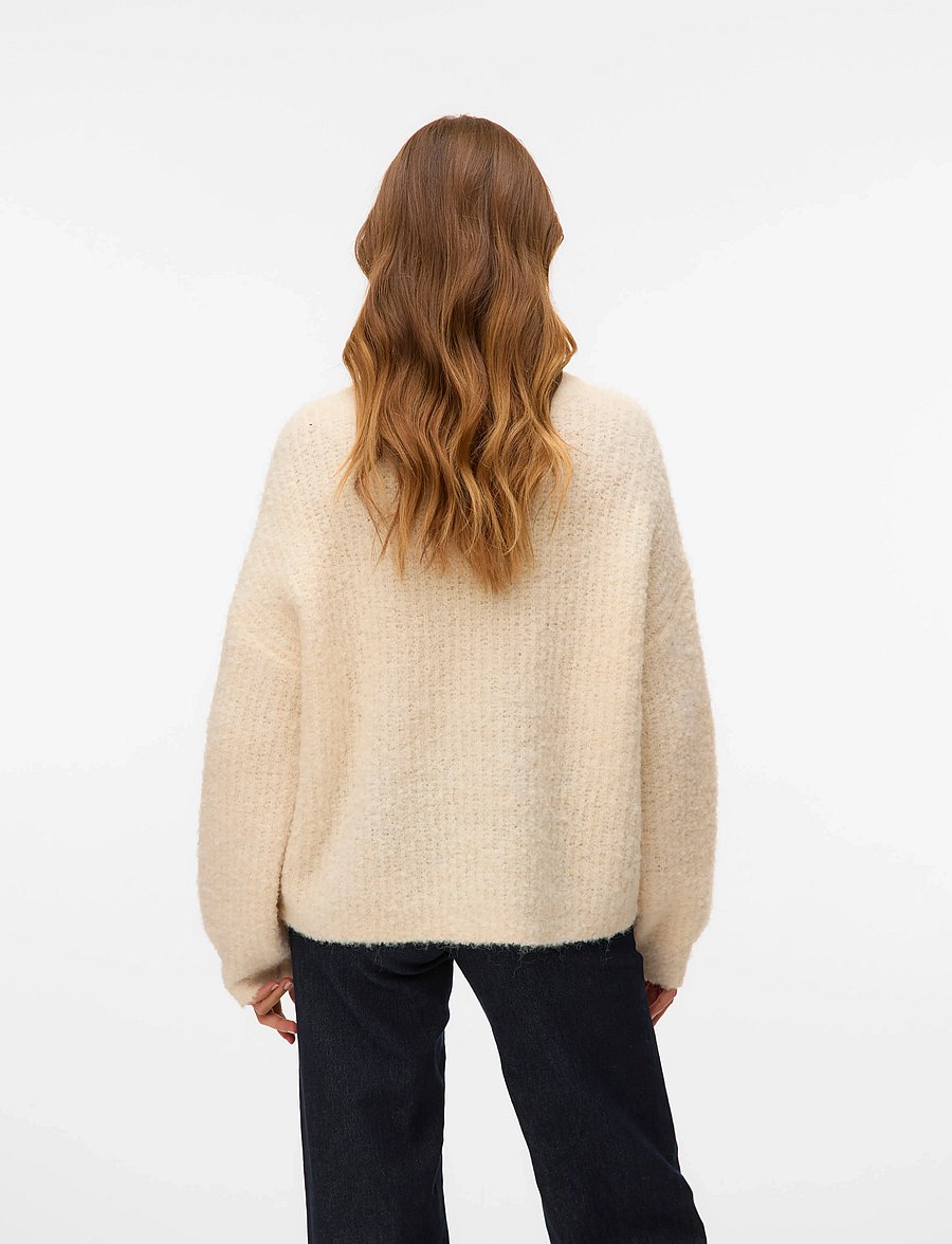 Vero Moda - VMCARMEN LS O-NECK PULLOVER - pullover - birch - 2