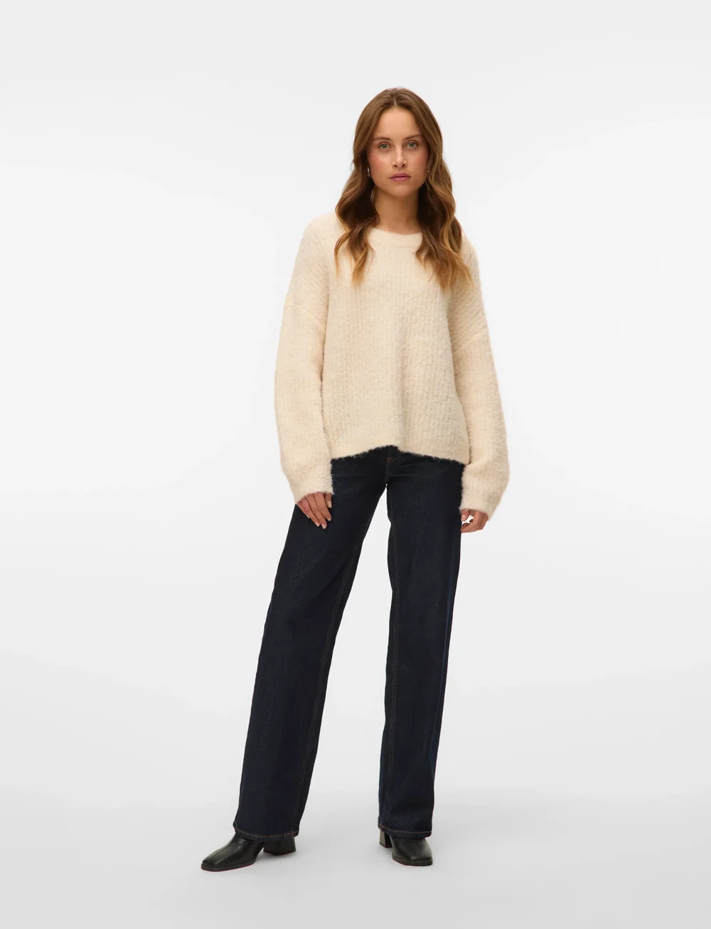 Vero Moda - VMCARMEN LS O-NECK PULLOVER - striktrøjer - birch - 5