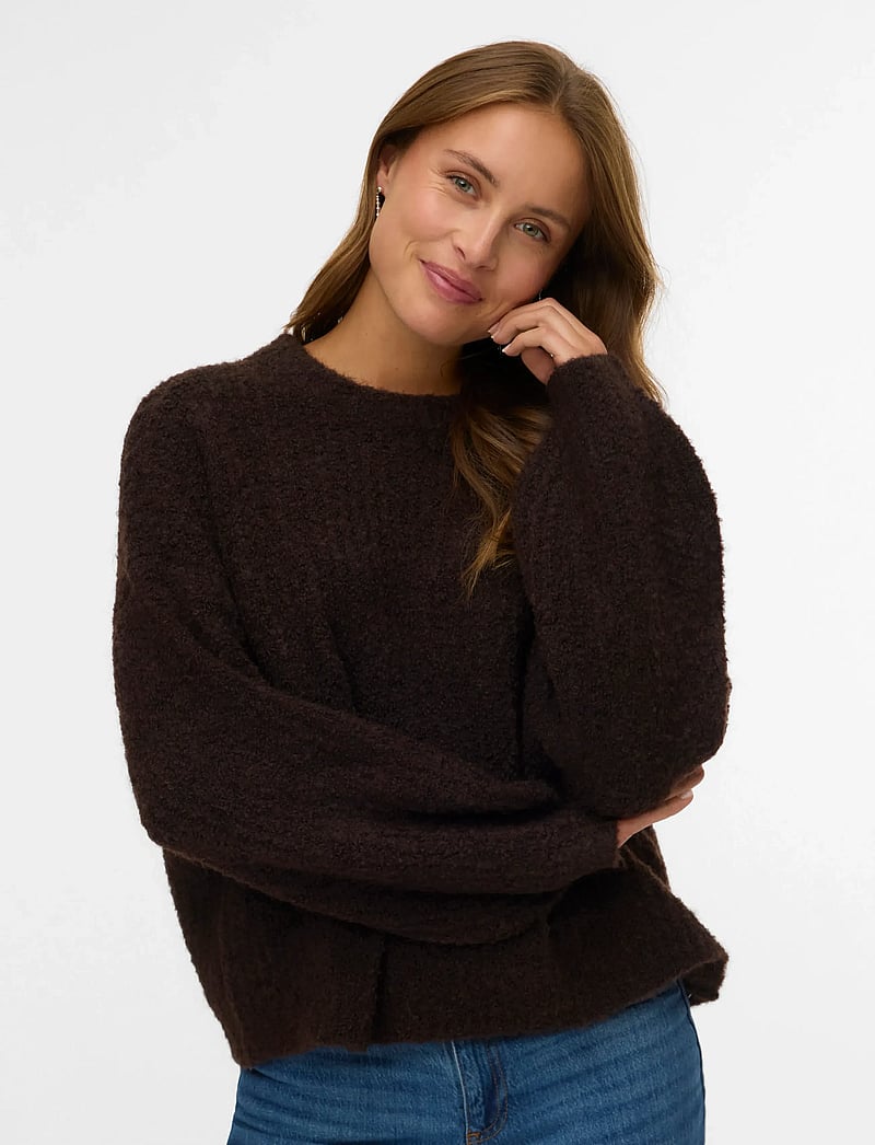 Vero Moda - VMCARMEN LS O-NECK PULLOVER - pullover - chocolate torte - 3