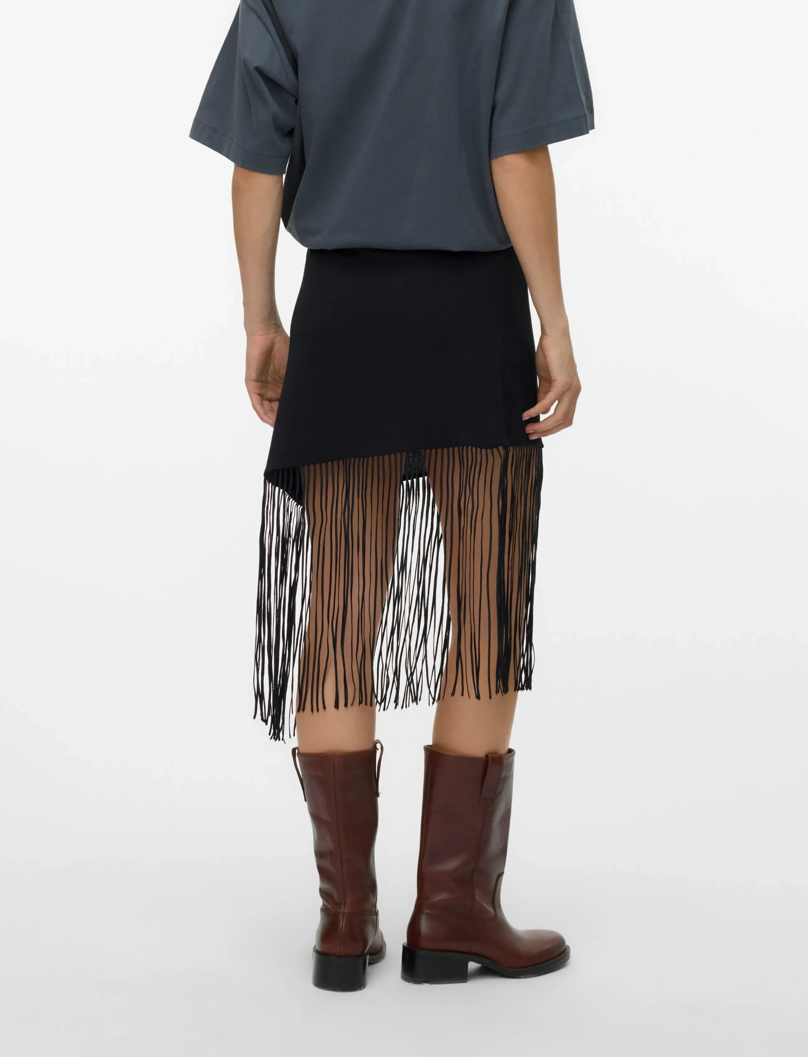 Vero Moda - VMFREJA HW MIDI SKIRT JRS EXP - midi-röcke - black - 2