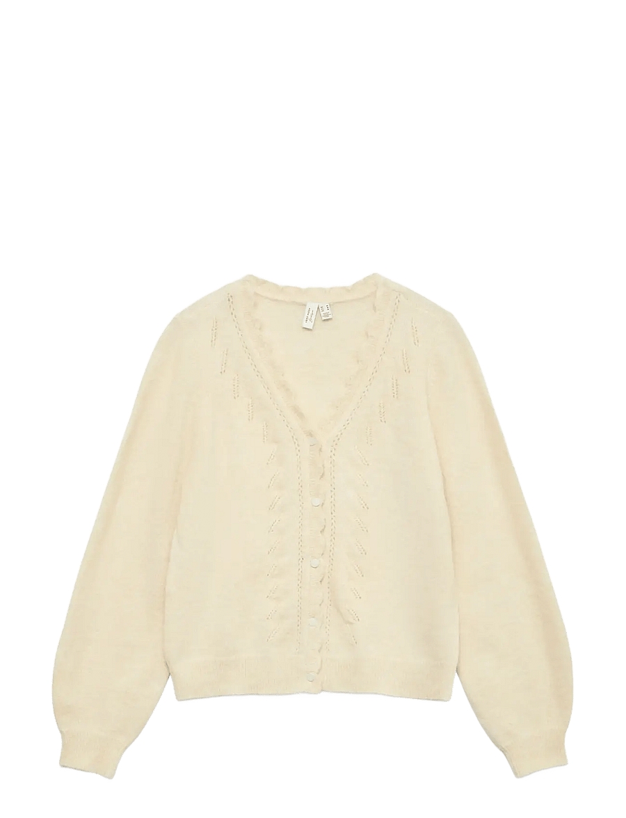 Vero Moda - VMLYA LS V-NECK CARDIGAN BTQ - birch - 1