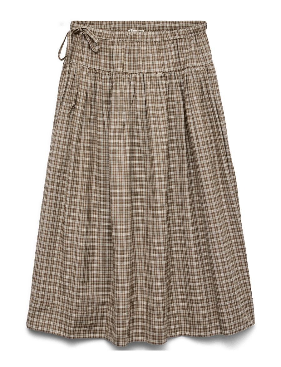 Vero Moda - AWTAMIRA MW 7/8 SKIRT - maxi röcke - teak - 0