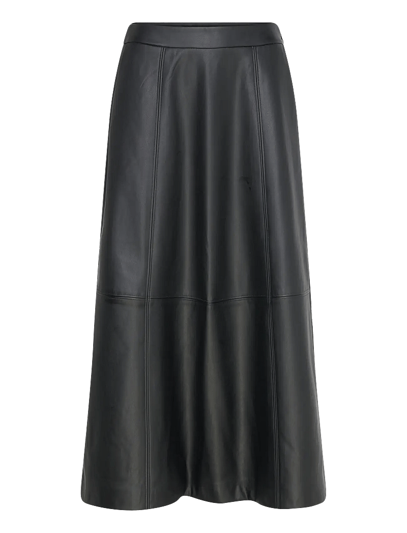 Vero Moda - VMOLIVE HW COATED ANKLE SKIRT PRM - maxi röcke - black - 1