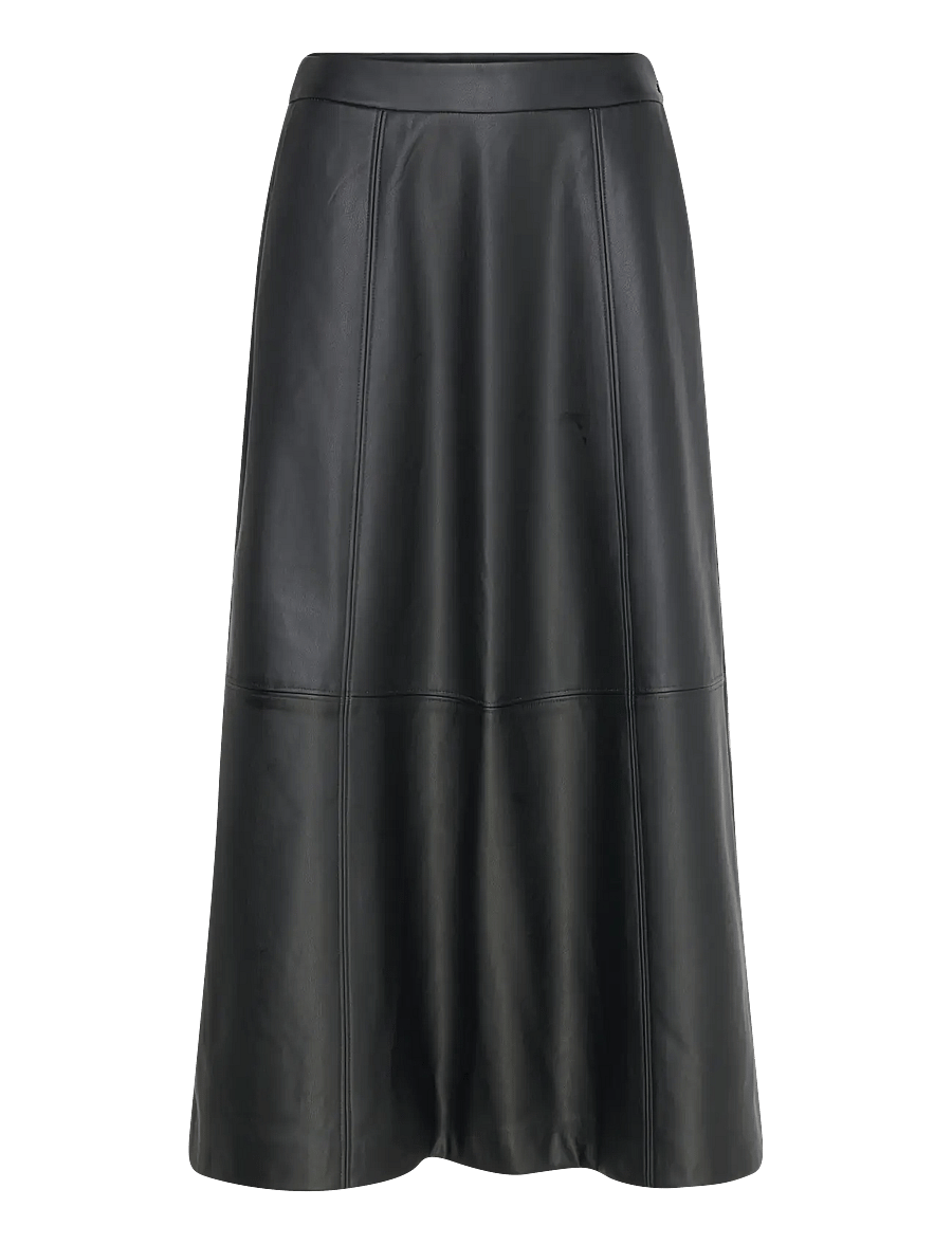 Vero Moda - VMOLIVE HW COATED ANKLE SKIRT PRM - maxi röcke - black - 1
