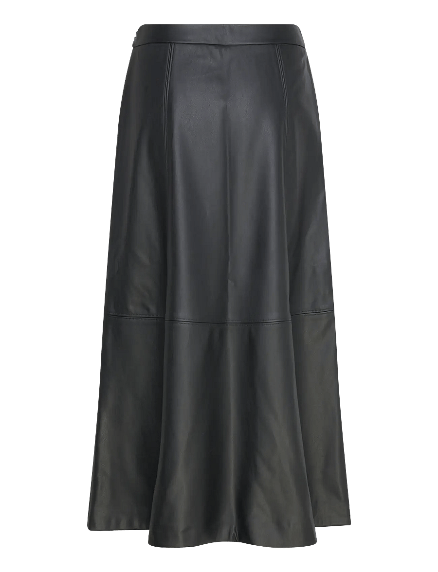 Vero Moda - VMOLIVE HW COATED ANKLE SKIRT PRM - maxi röcke - black - 2
