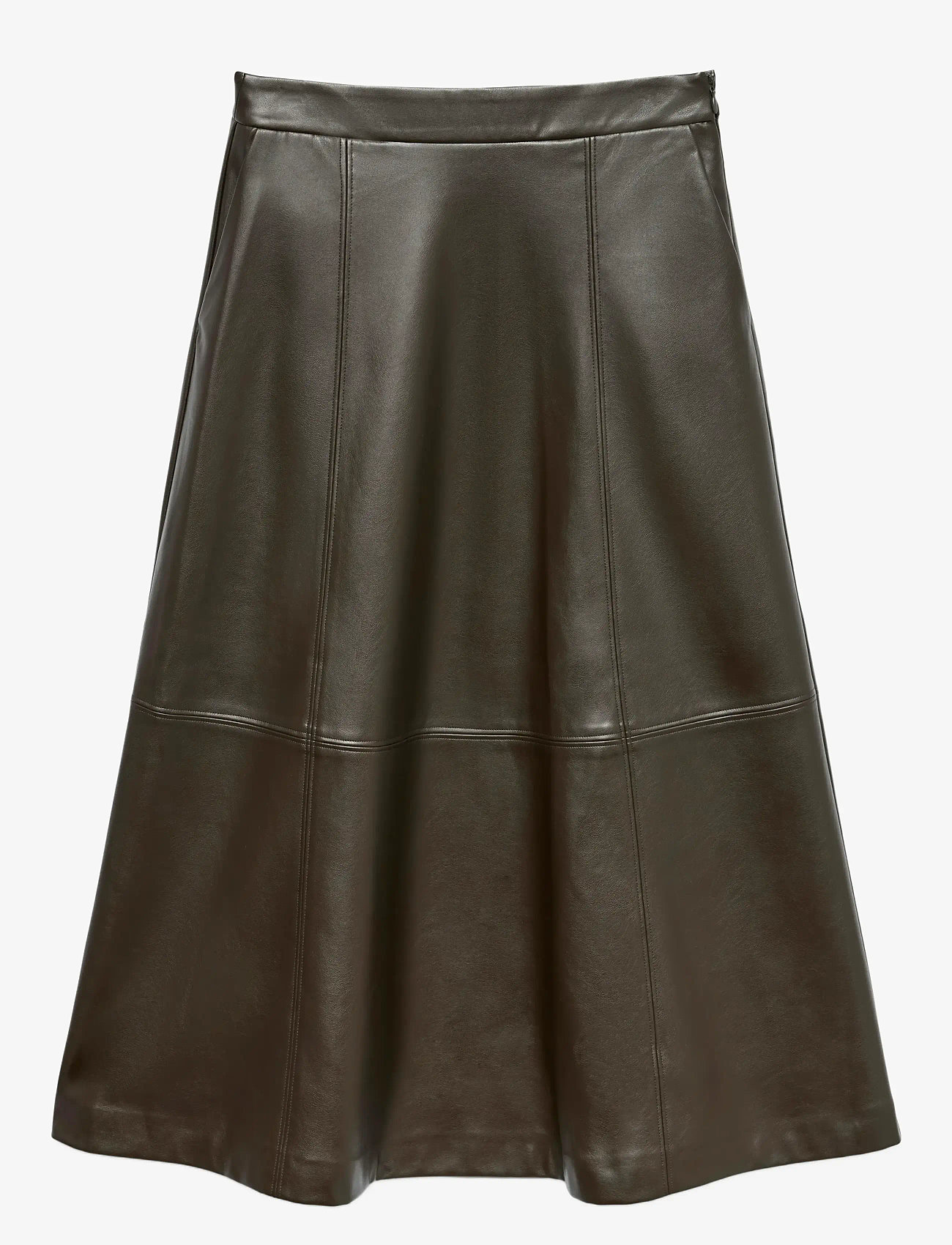 Vero Moda - VMOLIVE HW COATED ANKLE SKIRT PRM - maxi skirts - chocolate torte - 1