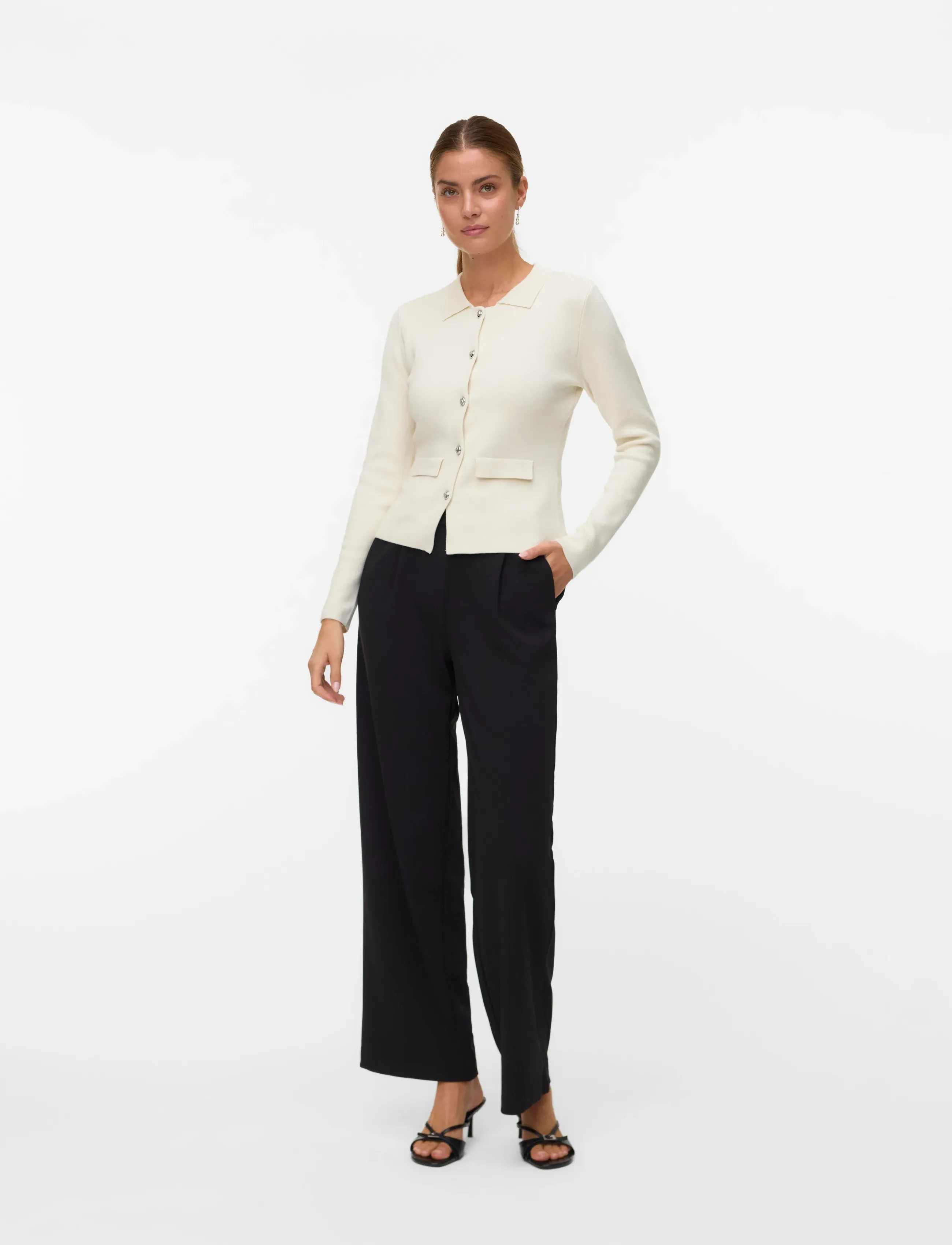 Vero Moda Vmstar Pants Jrs Noos, XL x 30, Black, Bukser > Brede Ben, Dame