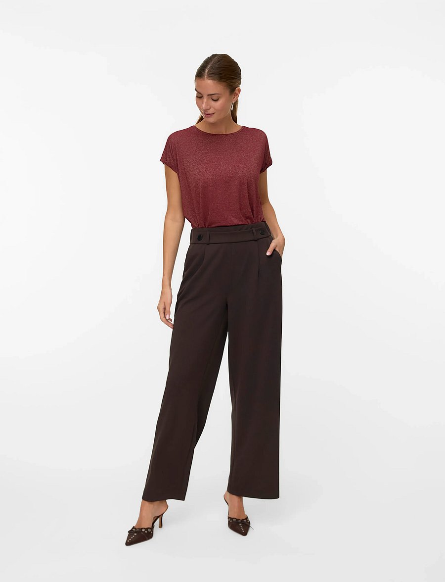 Vero Moda - VMSTAR PANTS JRS NOOS - laia säärega püksid - chocolate torte - 0