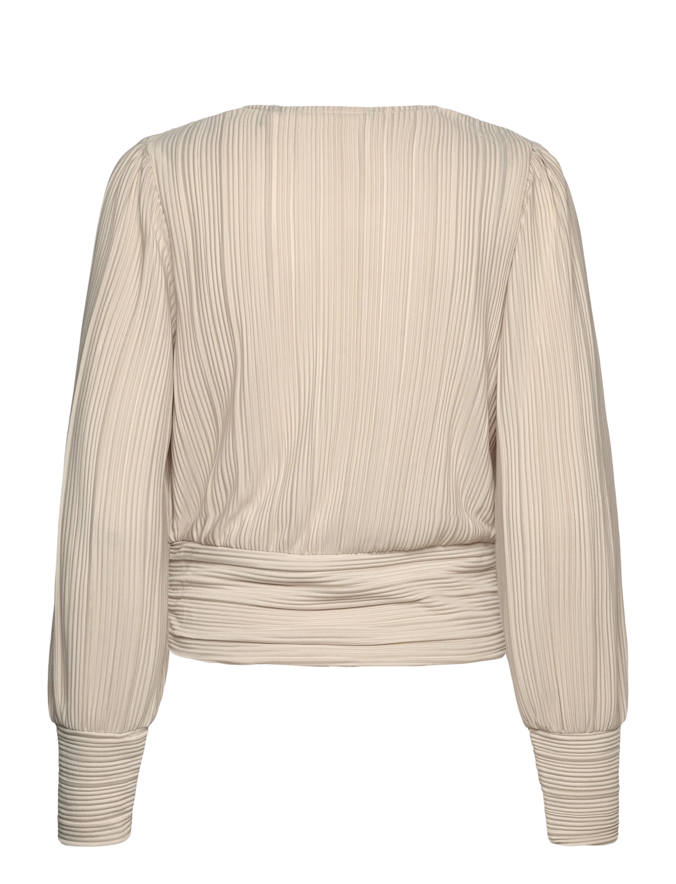 Vero Moda - VMAURORA LS V-NECK TOP JRS GA - blūzes ar garām piedurknēm - pumice stone - 2
