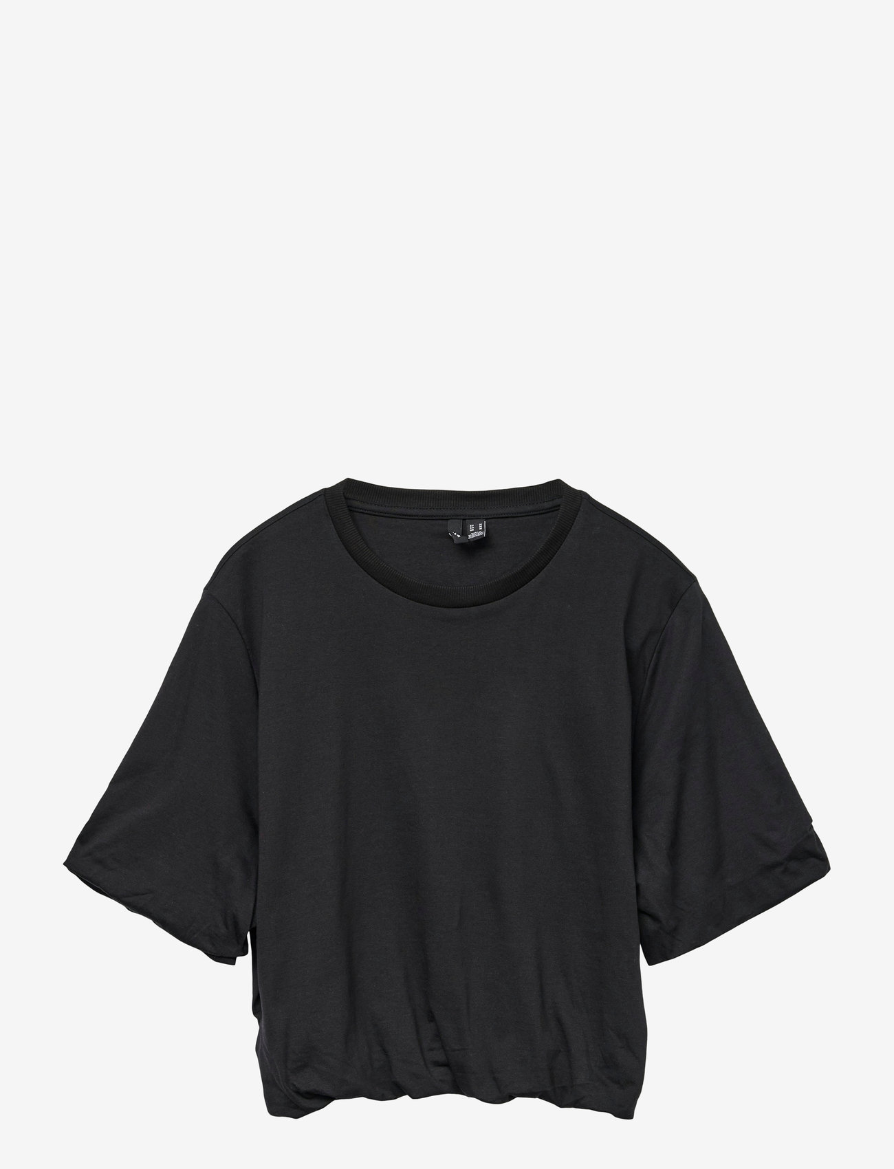 Vero Moda - VMAYA PENNY SS CROPPED TOP BOX JRS - bluzki z krótkim rękawem - black - 0