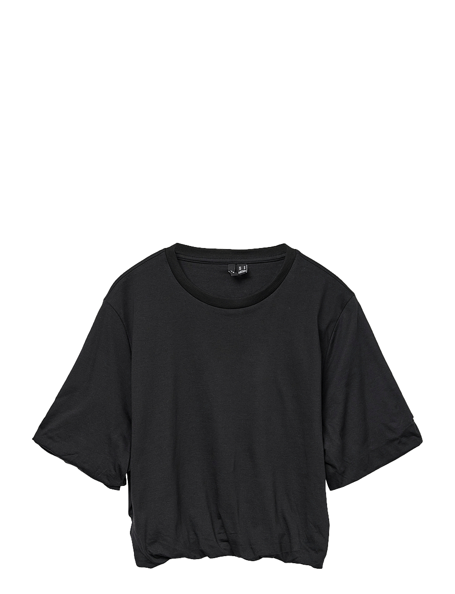 Vero Moda - VMAYA PENNY SS CROPPED TOP BOX JRS - palaidinės trumpomis rankovėmis - black - 0