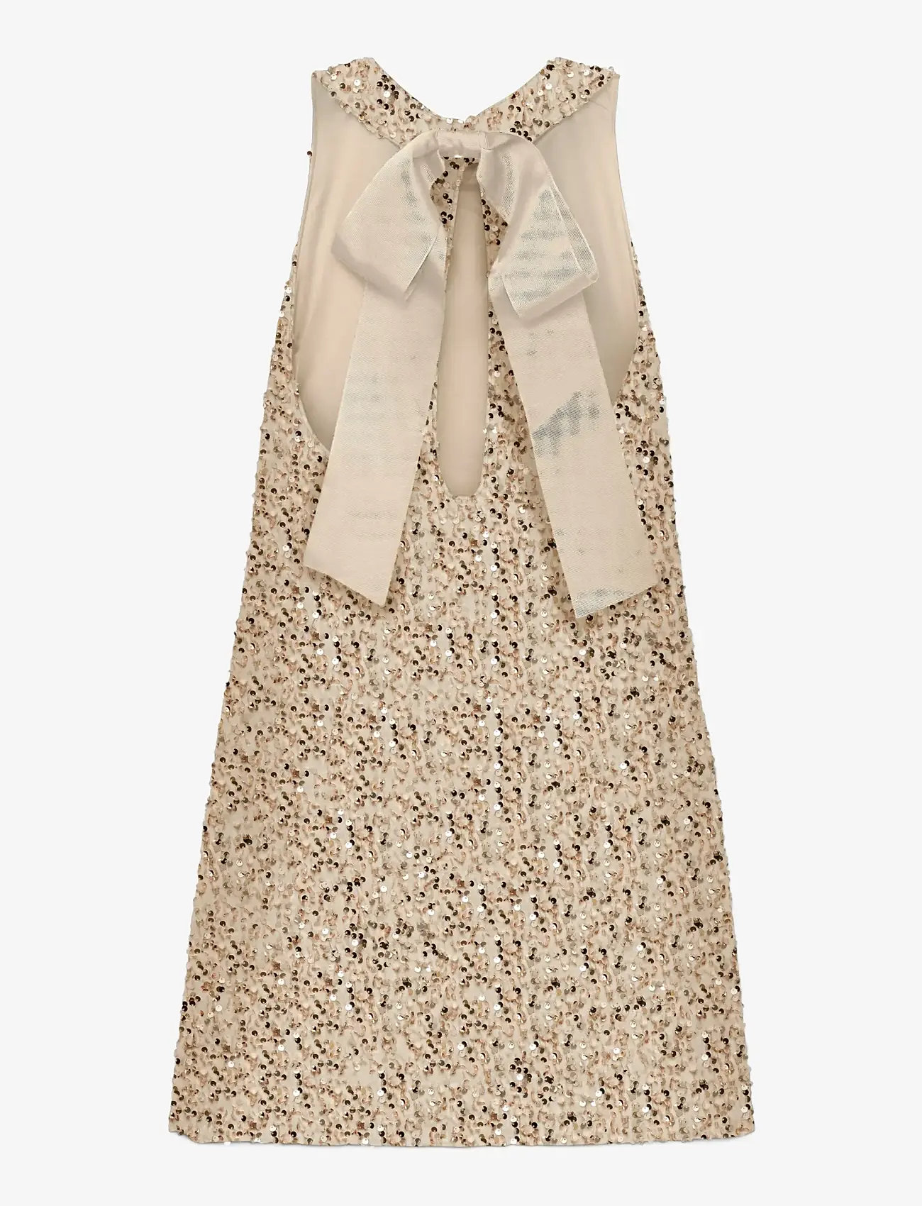 Vero Moda - VMBELLA SL O-NECK SHORT SQ DRESS JRS GA - sequin dresses - pumice stone - 1