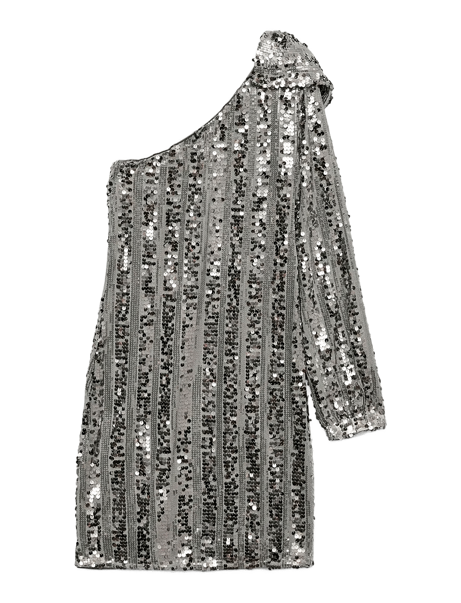 Vero Moda - VMEFA ONE SHOULDER SHORT DRESS JRS GA - cocktailkjoler - ultimate grey - 1