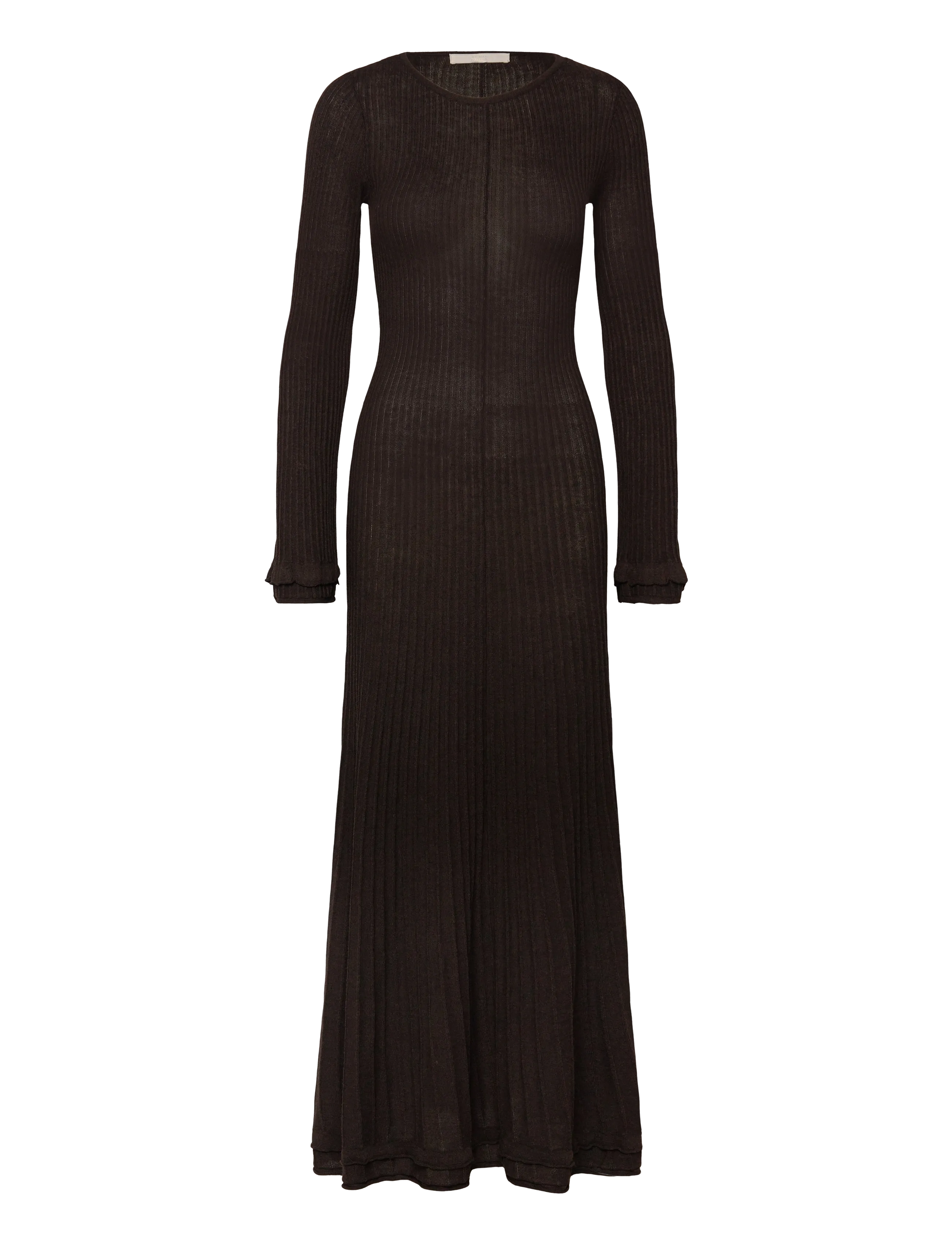 Vero Moda Vmclarisa Ls Wide O-Nck Ankle Dress Prm, L, Dresses, Braun - Maxi Dress, Frauen