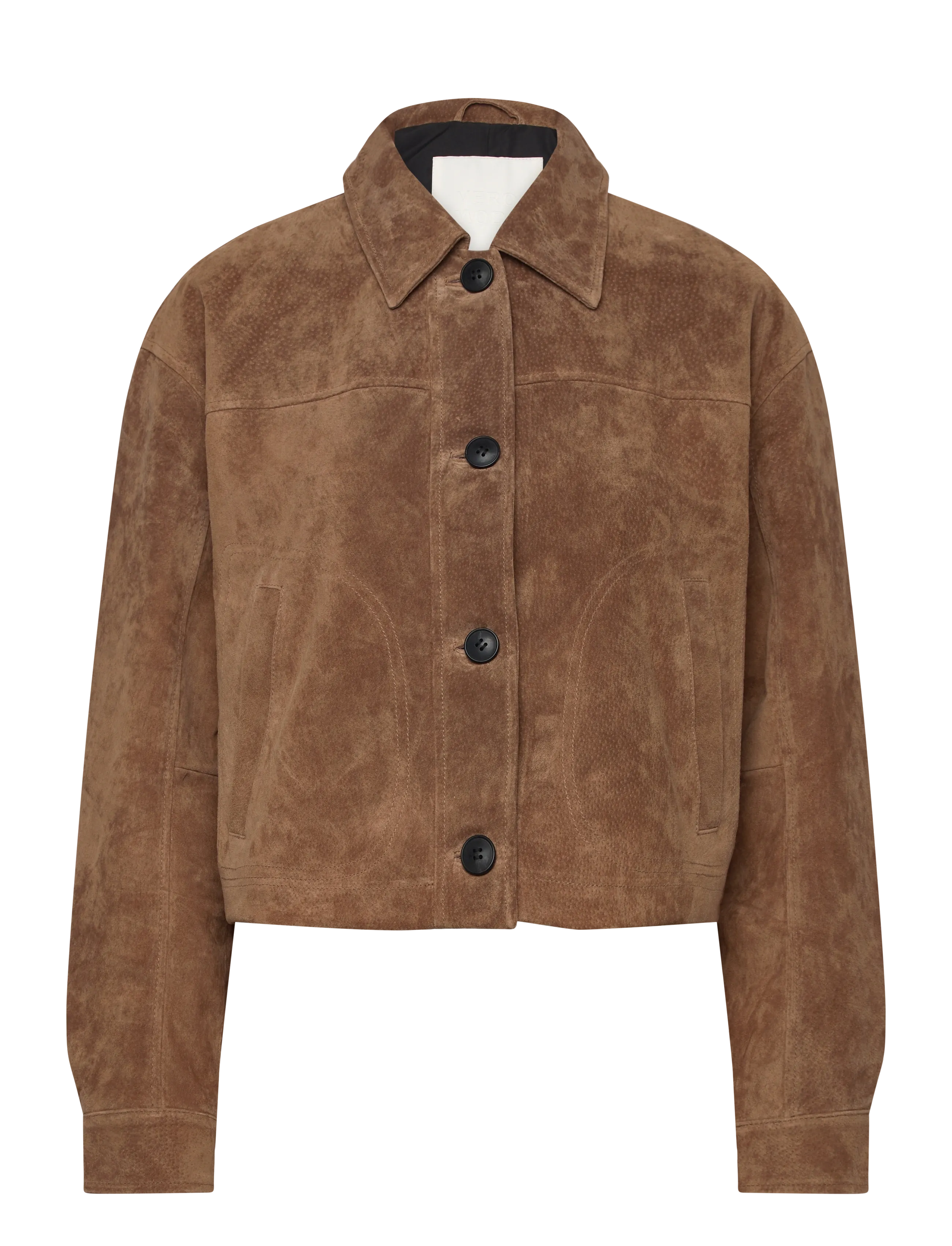 Vero Moda VMROYCESTINE SHORT SUEDE JACKET - Kleding - TOBACCO BROWN / brown