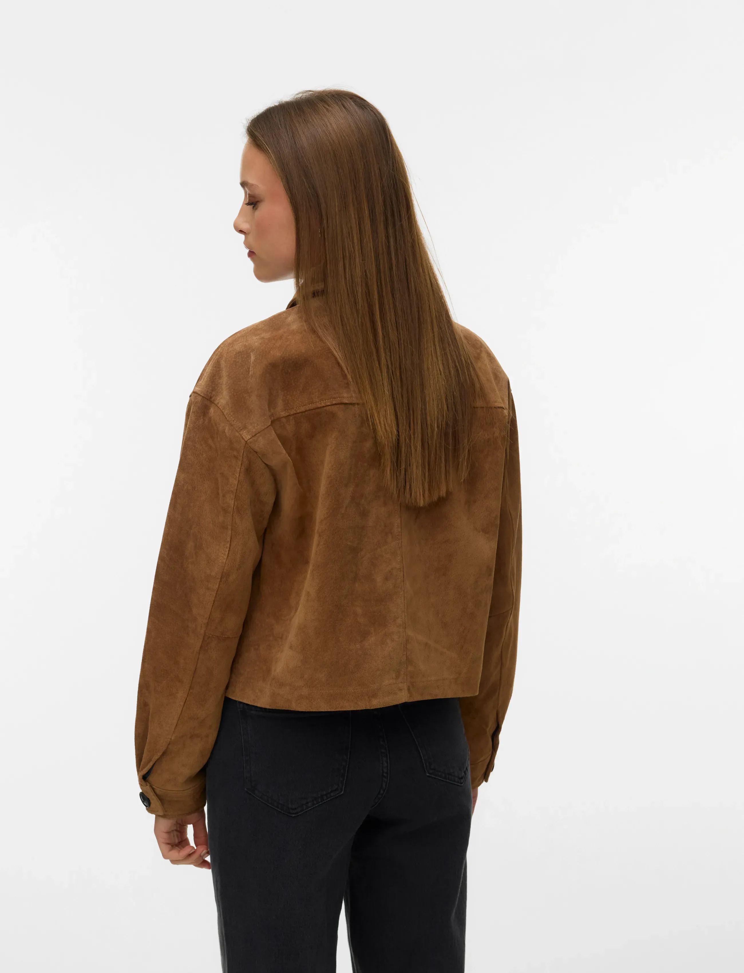 Vero Moda - VMROYCESTINE SHORT SUEDE JACKET - tobacco brown - 3
