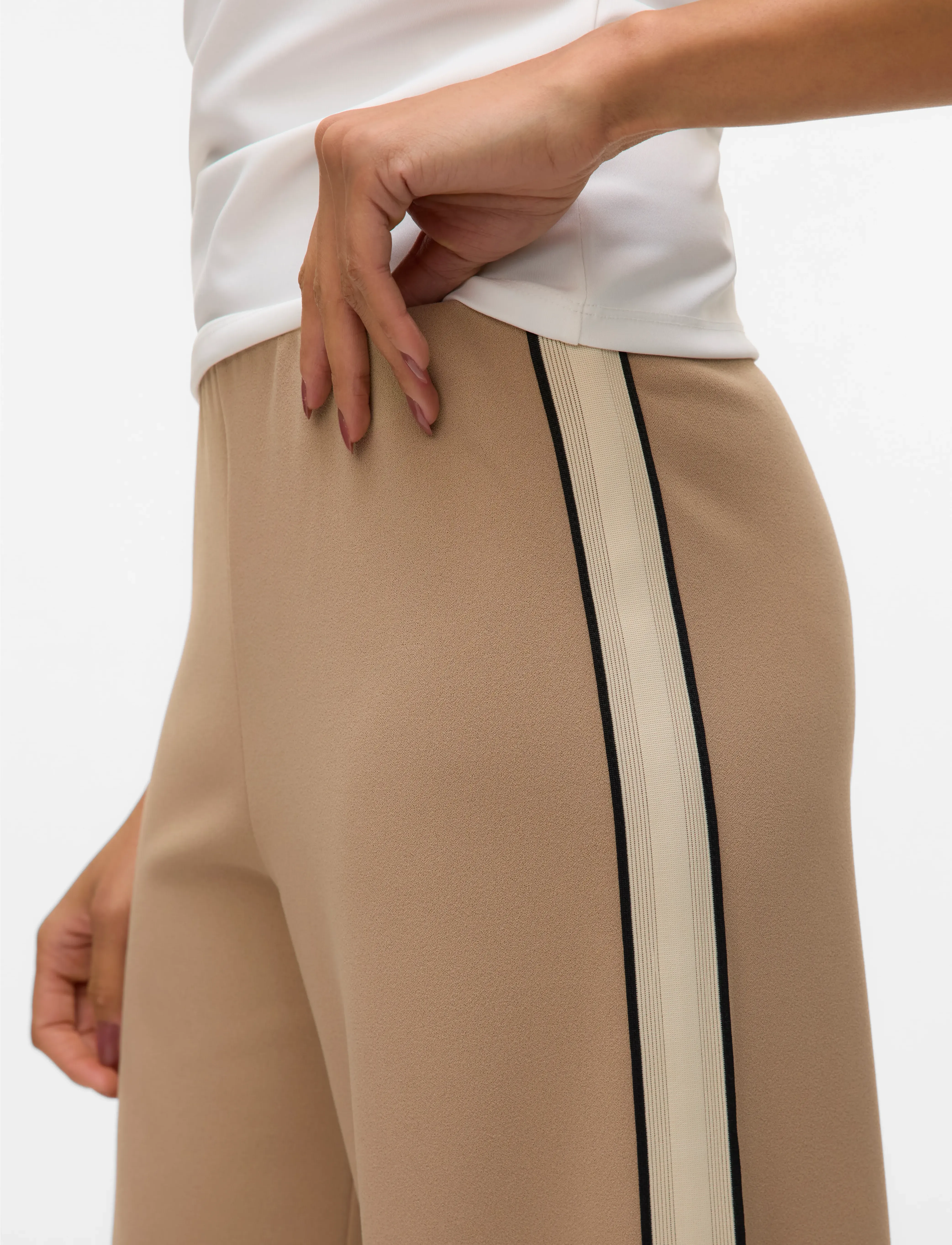 Vero Moda - VMBERLIN MW WIDE PANEL PANT NOOS - silver mink - 5
