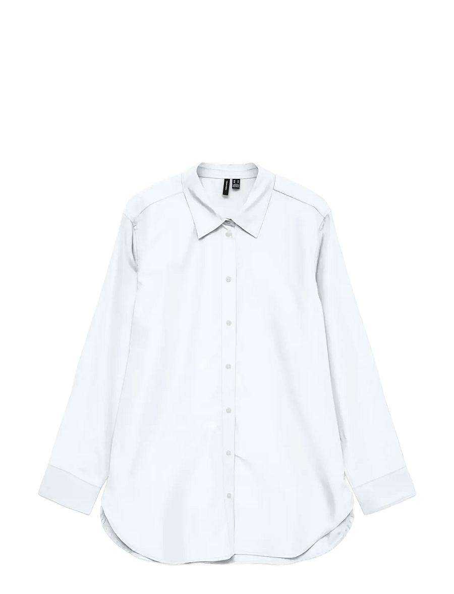 Vero Moda - VMELINA LS SHIRT WVN NOOS - langærmede skjorter - bright white - 1