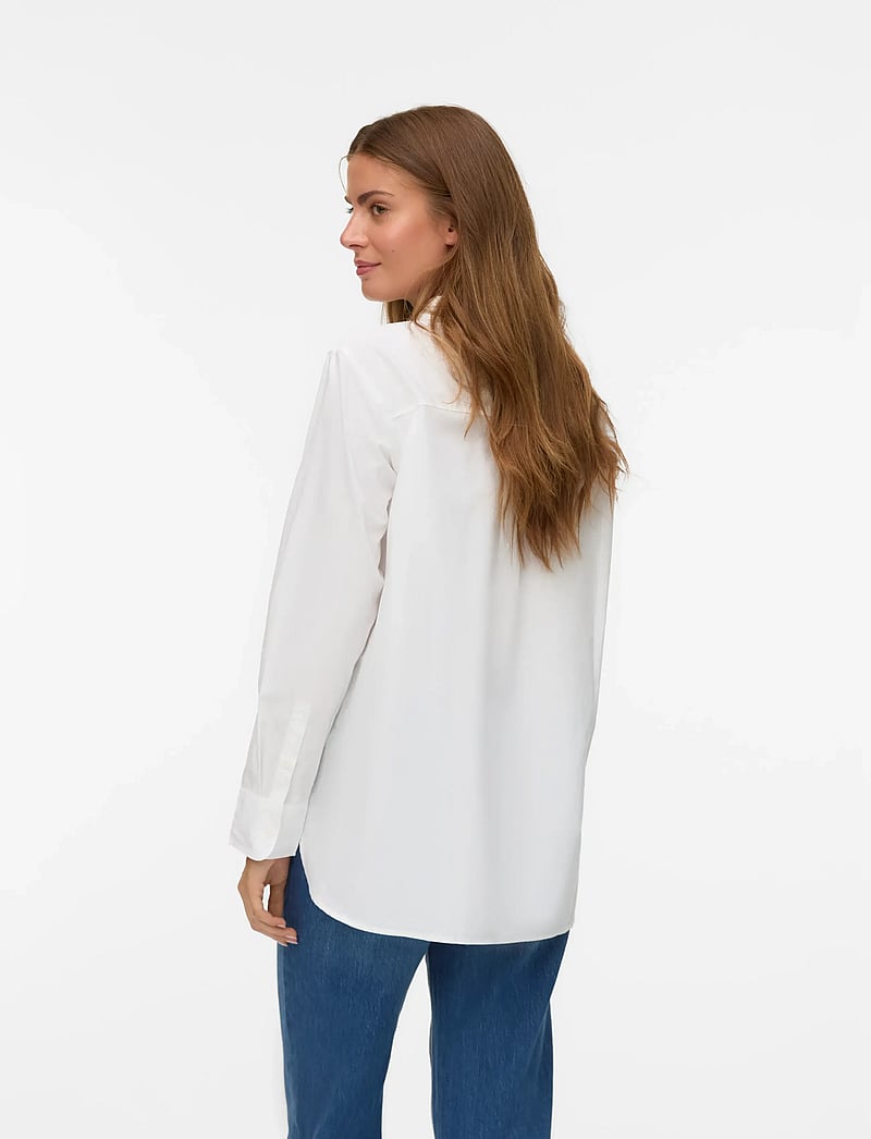 Vero Moda - VMELINA LS SHIRT WVN NOOS - chemises à manches longues - bright white - 2