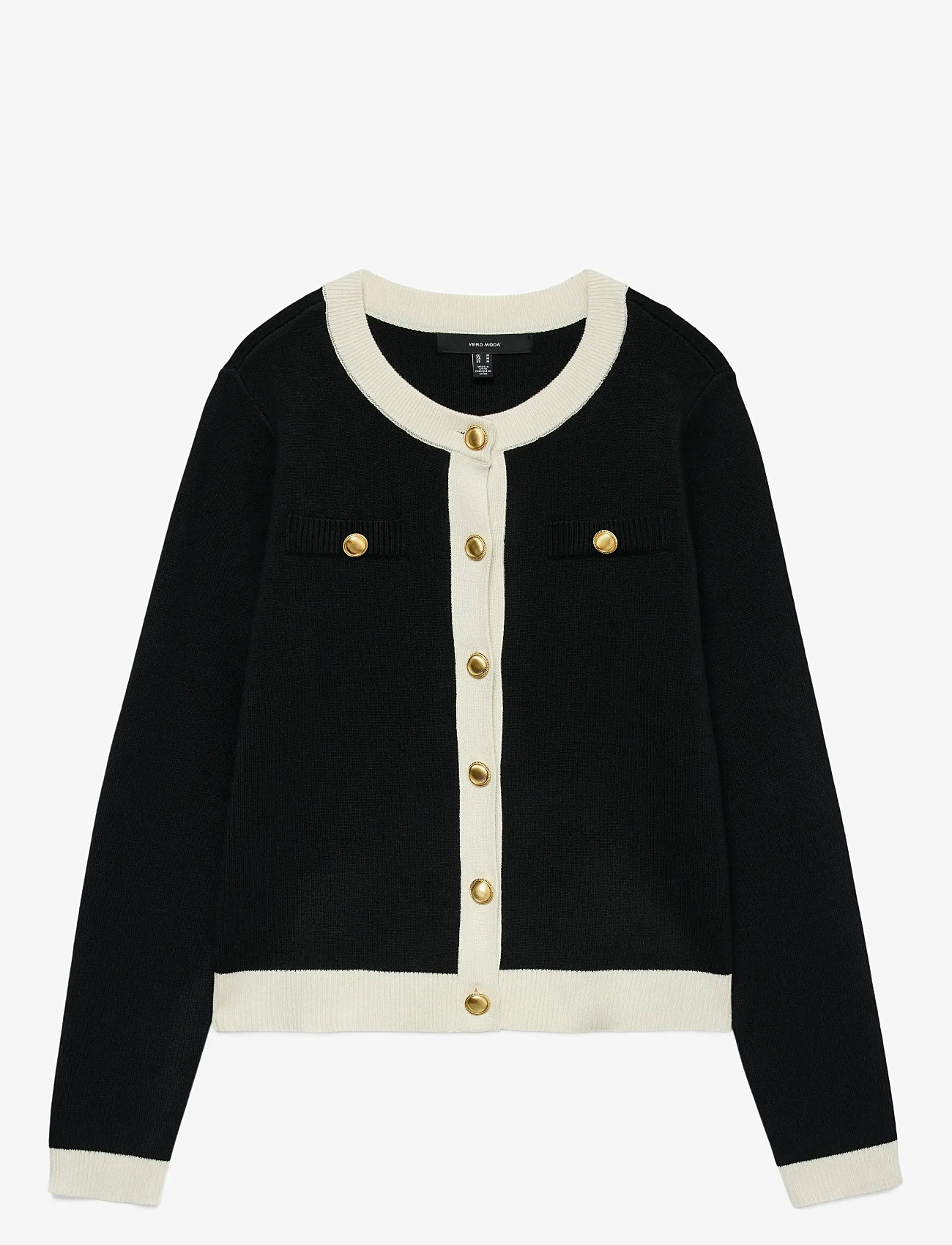 Vero Moda - VMOLI LS O-NECK CARDIGAN - cardigans - black - 1