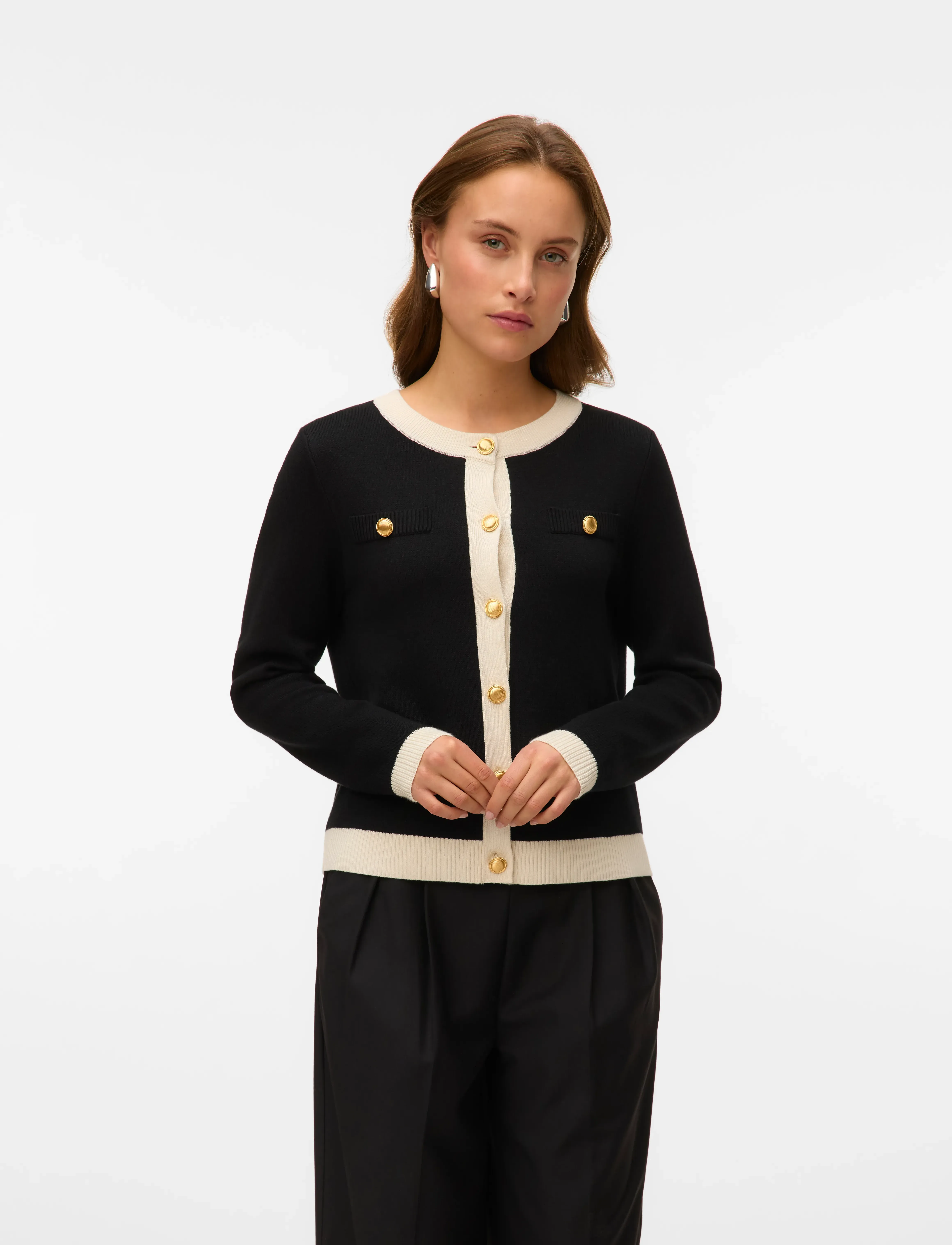 Vero Moda - VMOLI LS O-NECK CARDIGAN - black - 0