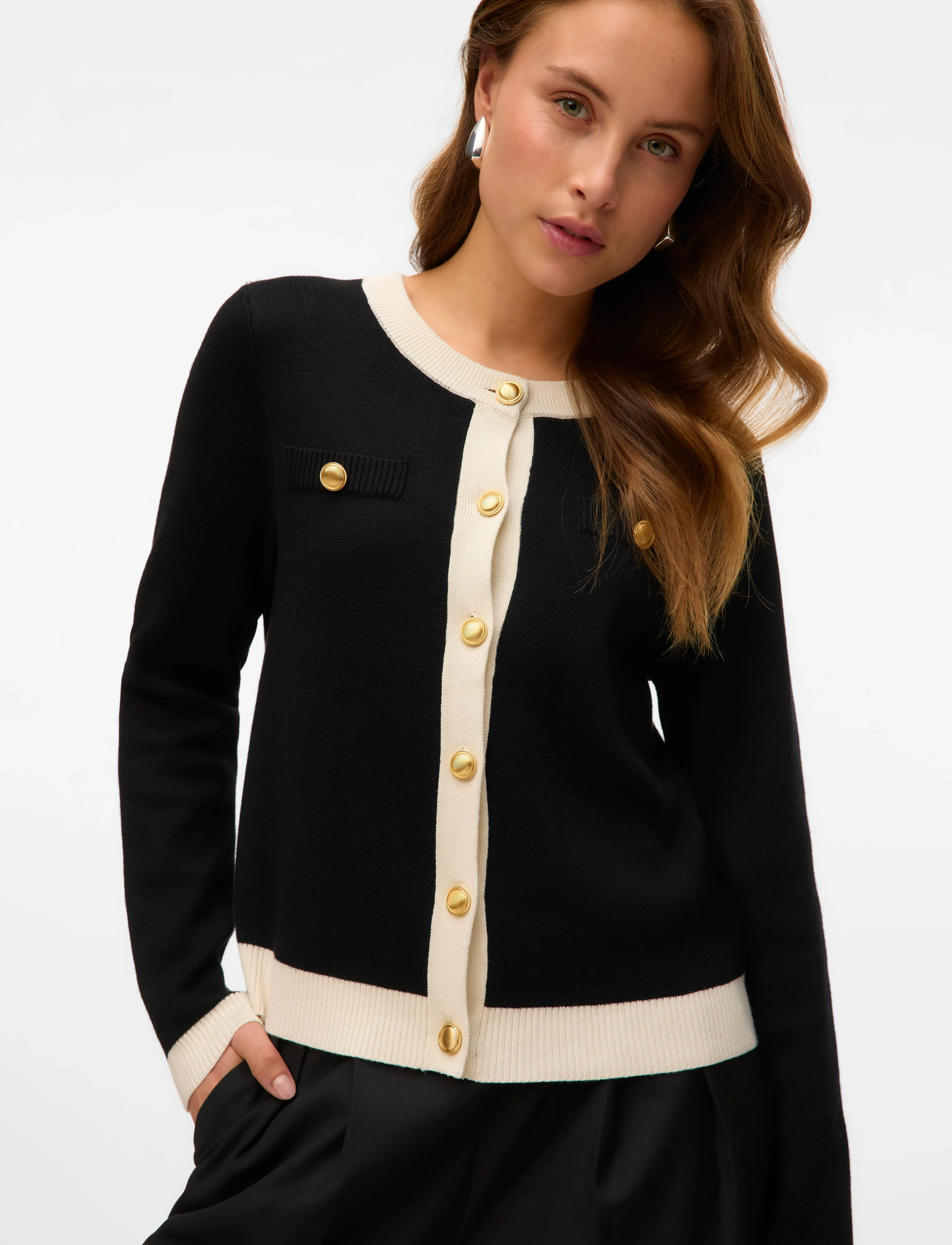 Vero Moda - VMOLI LS O-NECK CARDIGAN - black - 4