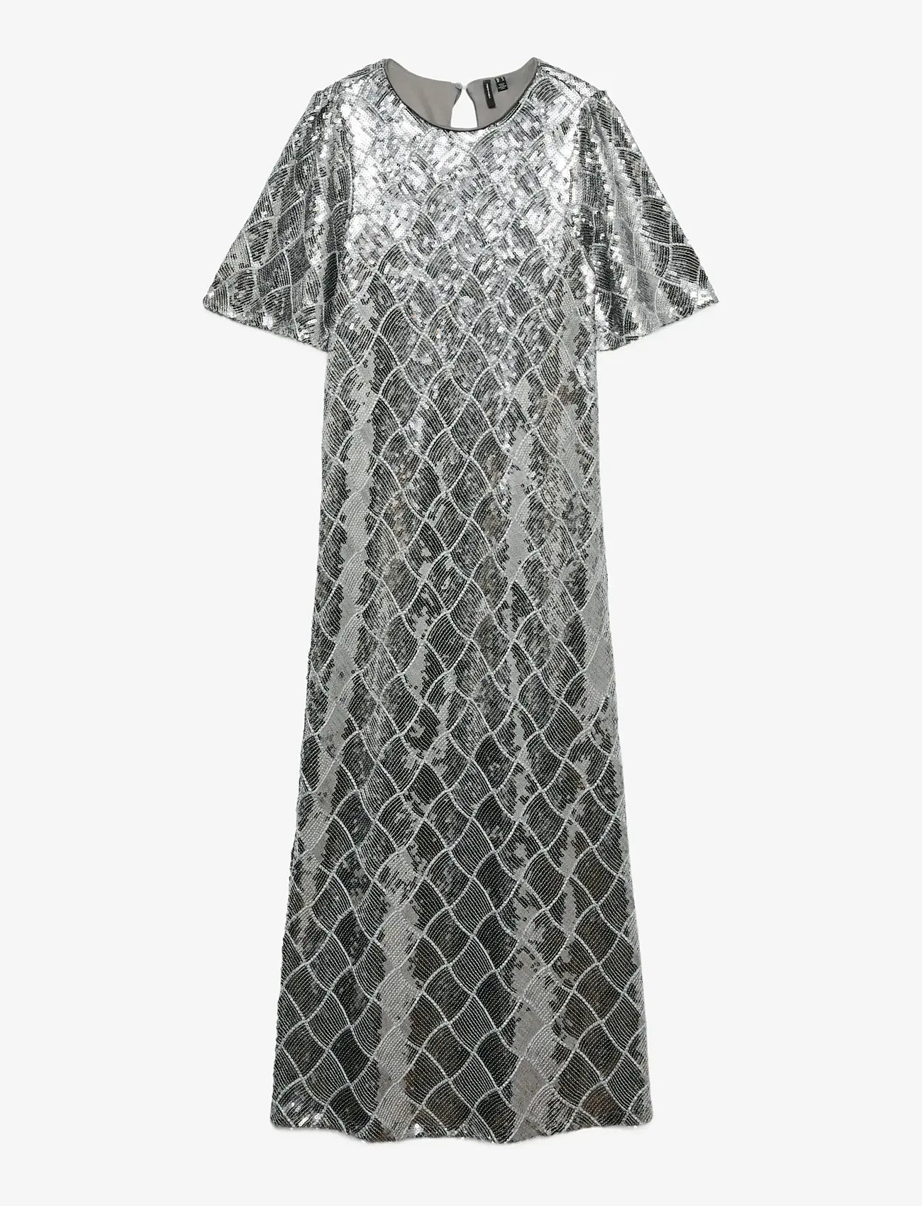 Vero Moda - VMMILKA 2/4 7/8 DRESS WVN - pailletkjoler - ultimate grey - 1