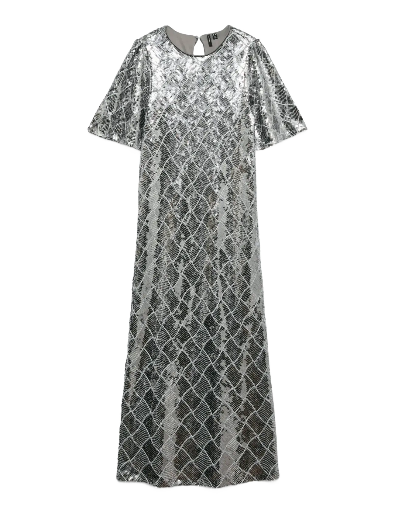 Vero Moda VMMILKA 2/4 7/8 DRESS WVN - Sequin Dresses - ULTIMATE GREY / silver