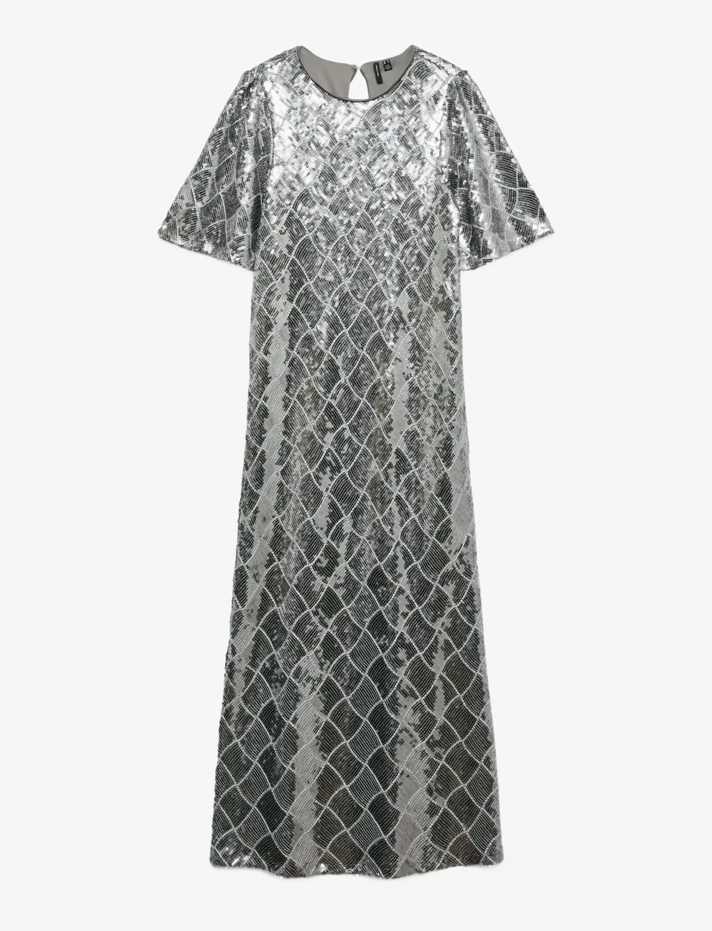 Vero Moda - VMMILKA 2/4 7/8 DRESS WVN - pailletkjoler - ultimate grey - 1