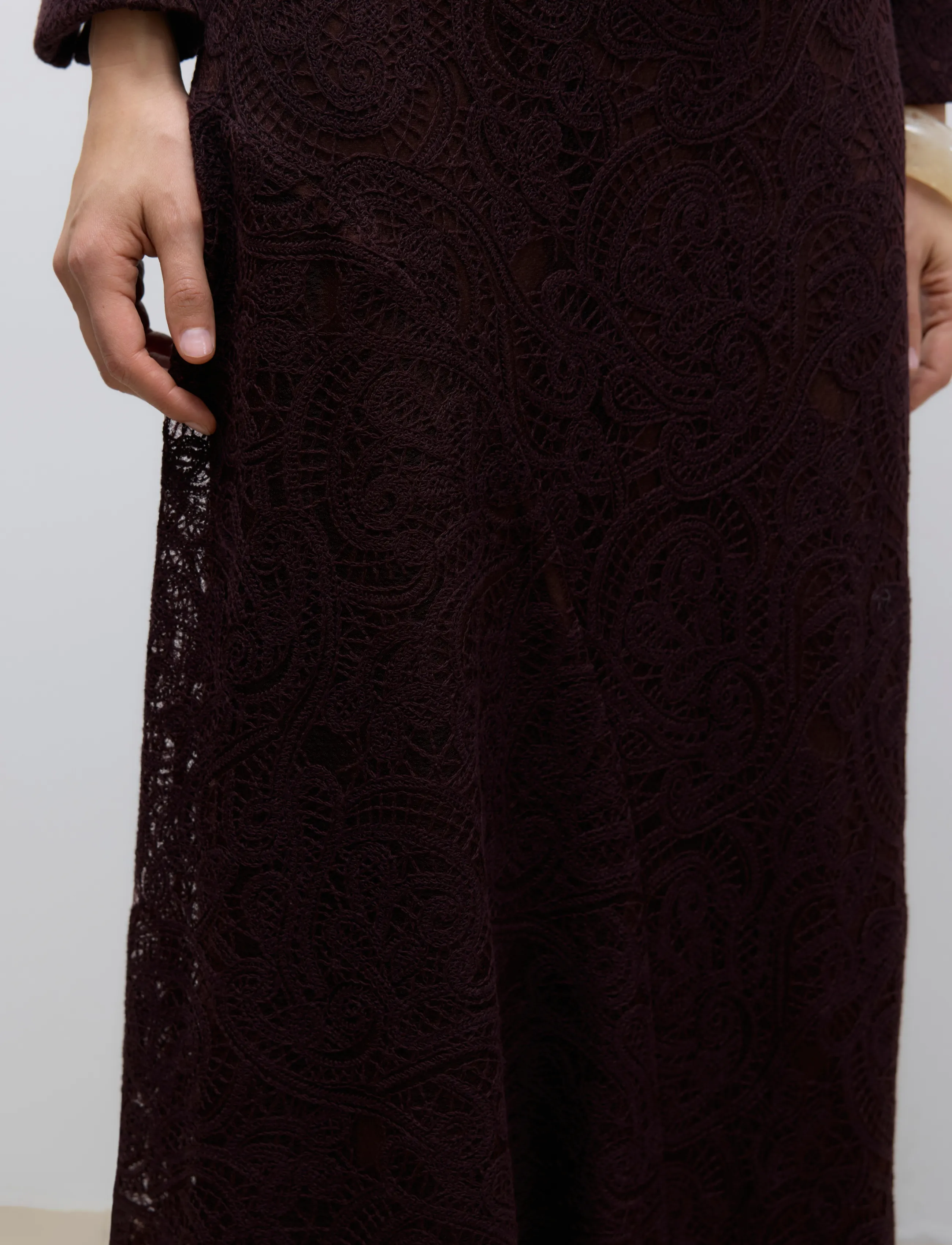 Vero Moda - AWURSHILA MW ANKLE SKIRT - maksiseelikud - chocolate plum - 4