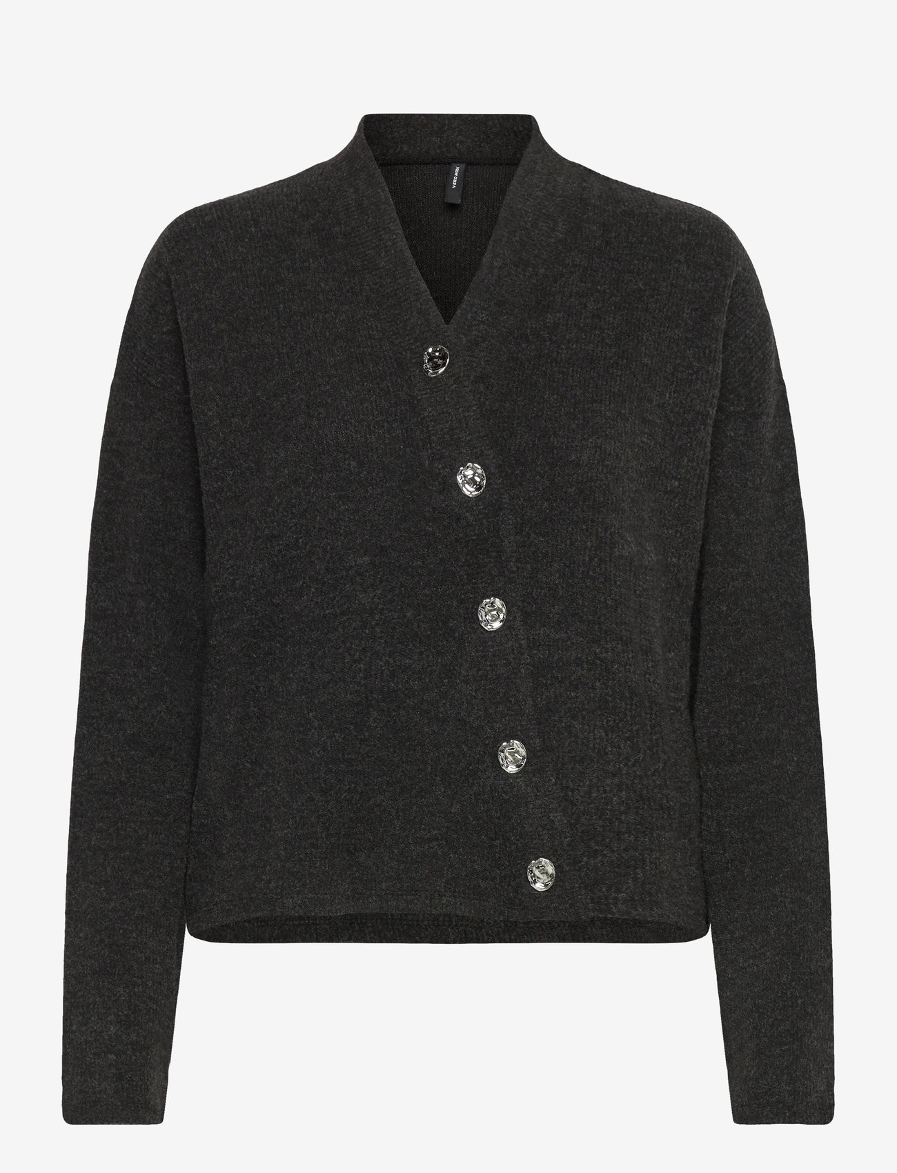 Vero Moda - VMPENNY LS V-NECK TOP JRS GA - cardigans - black - 0