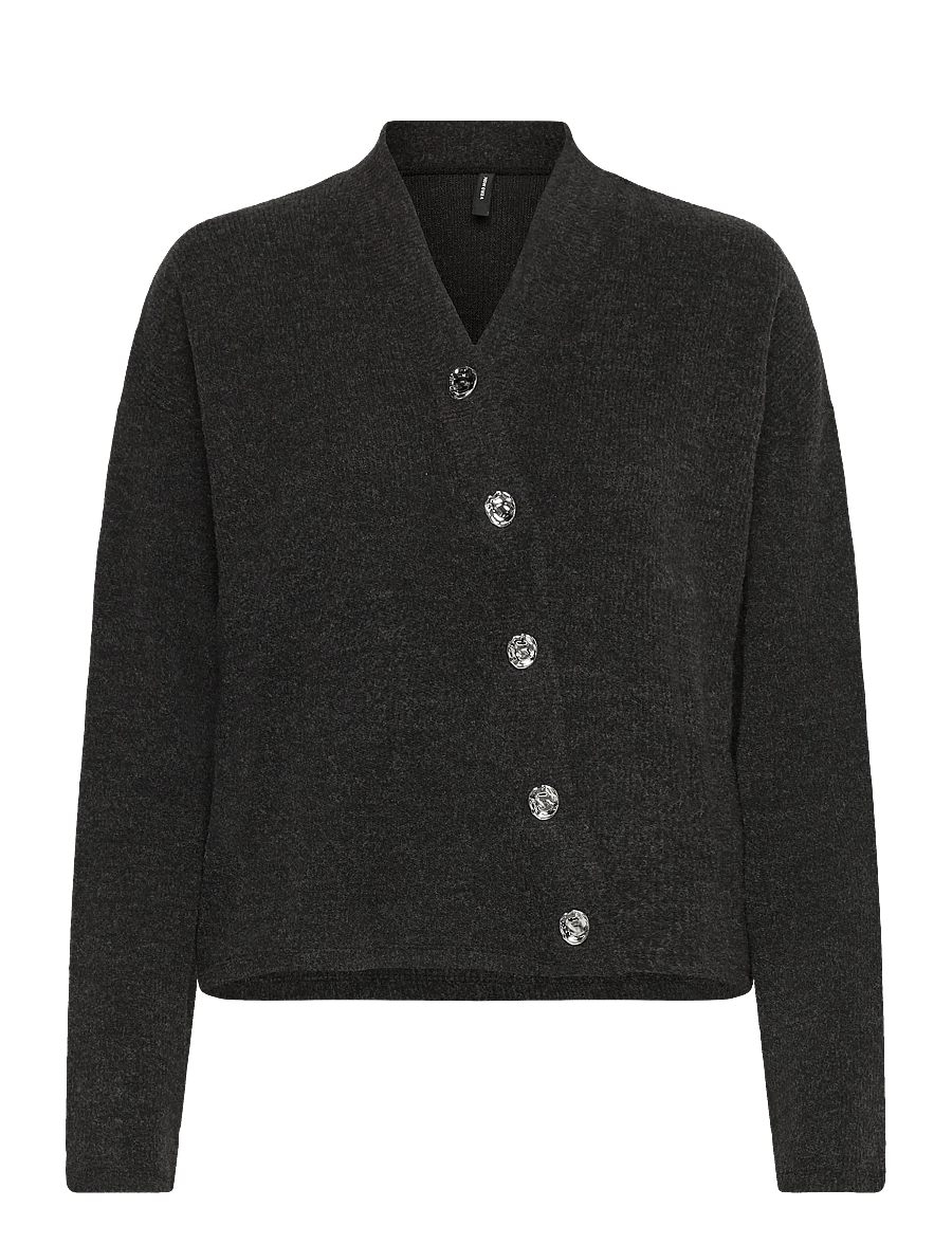 Vero Moda - VMPENNY LS V-NECK TOP JRS GA - kardiganid - black - 0