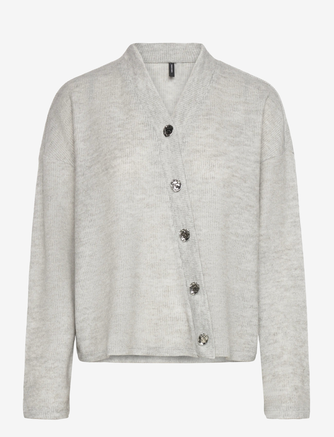 Vero Moda - VMPENNY LS V-NECK TOP JRS GA - cardigans - light grey melange - 0