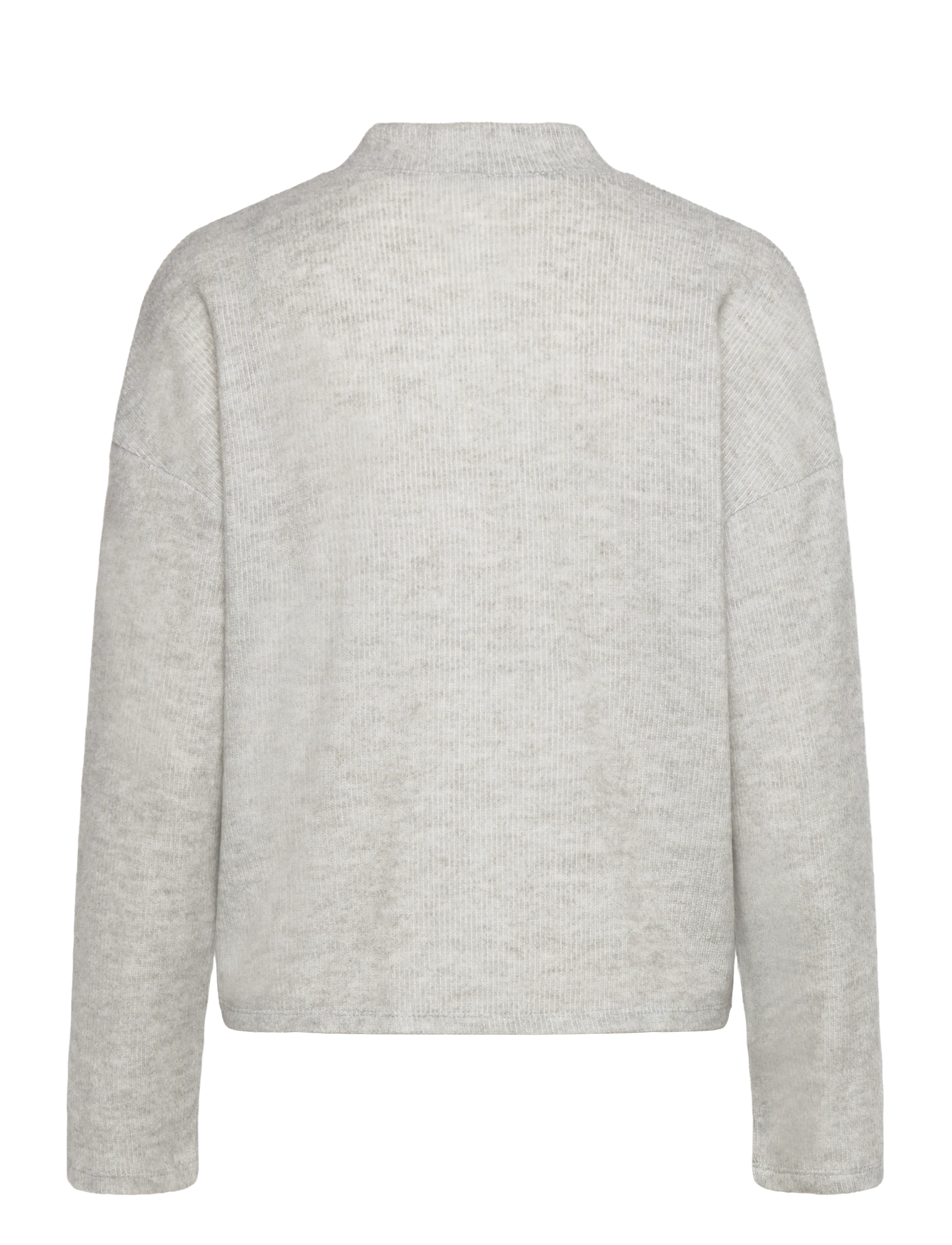 Vero Moda - VMPENNY LS V-NECK TOP JRS GA - cardigans - light grey melange - 1