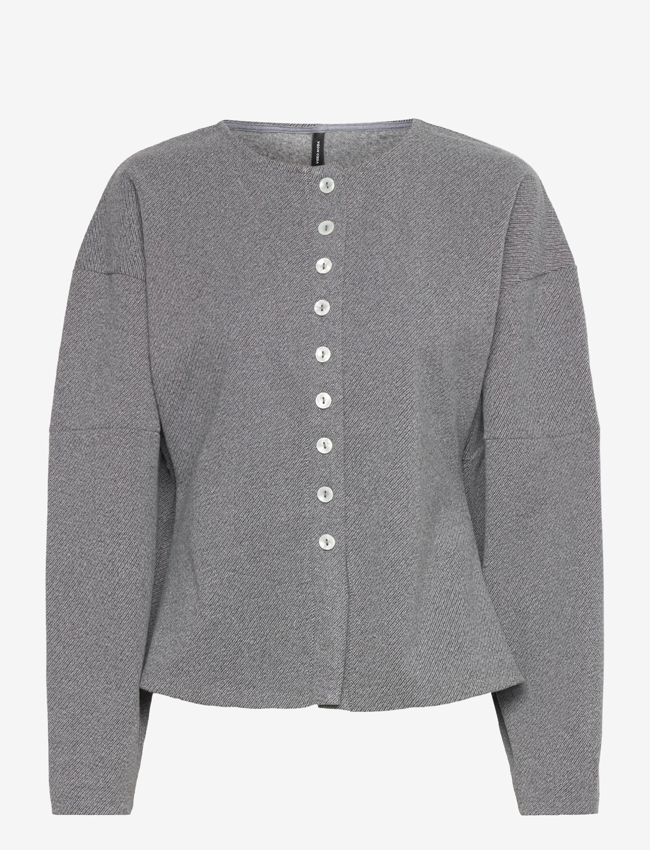 Vero Moda - VMKLEA LS O-NECK CARDIGAN JRS GA - cardigans - medium grey melange - 1