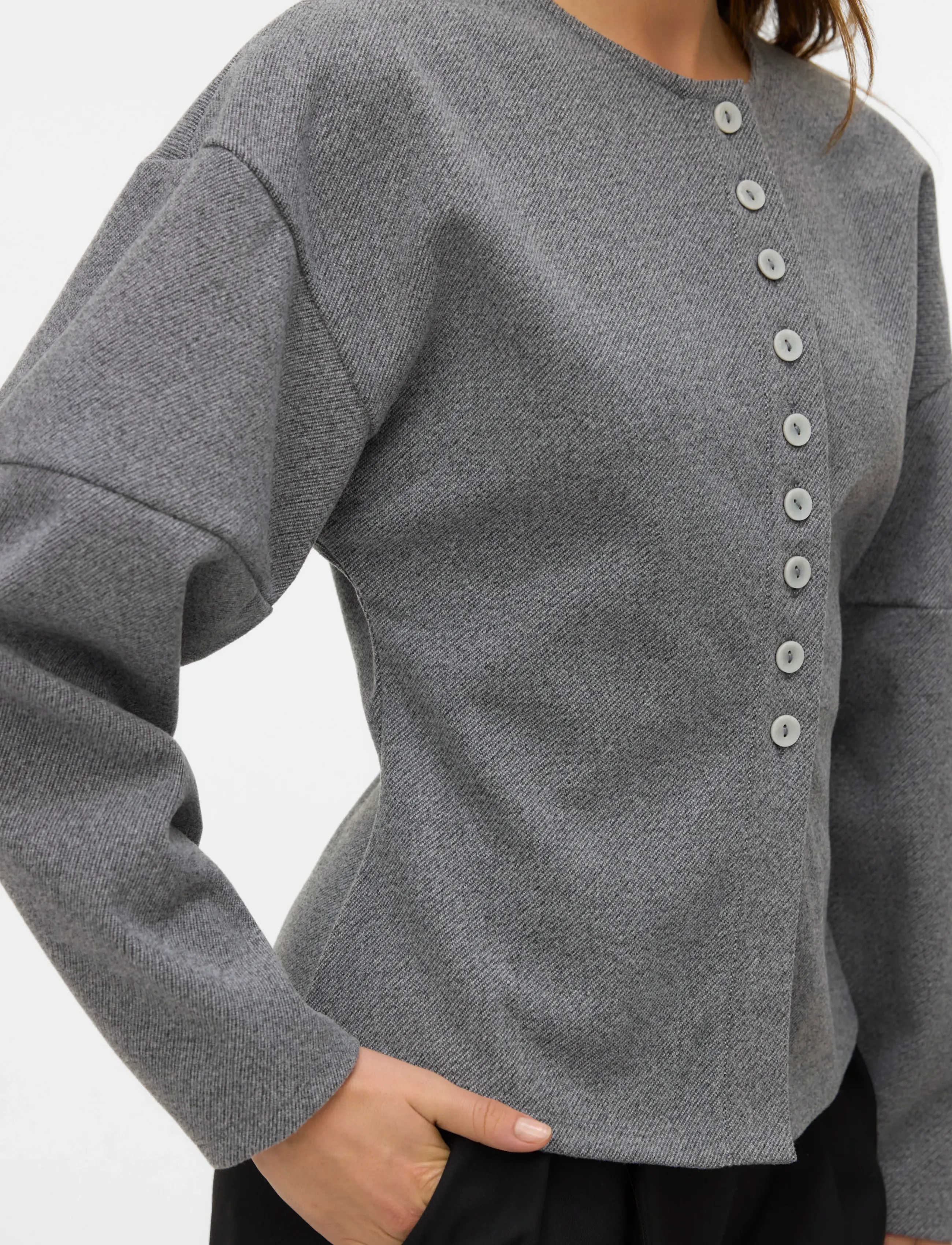Vmklea Ls O-Neck Cardigan Jrs Ga 6