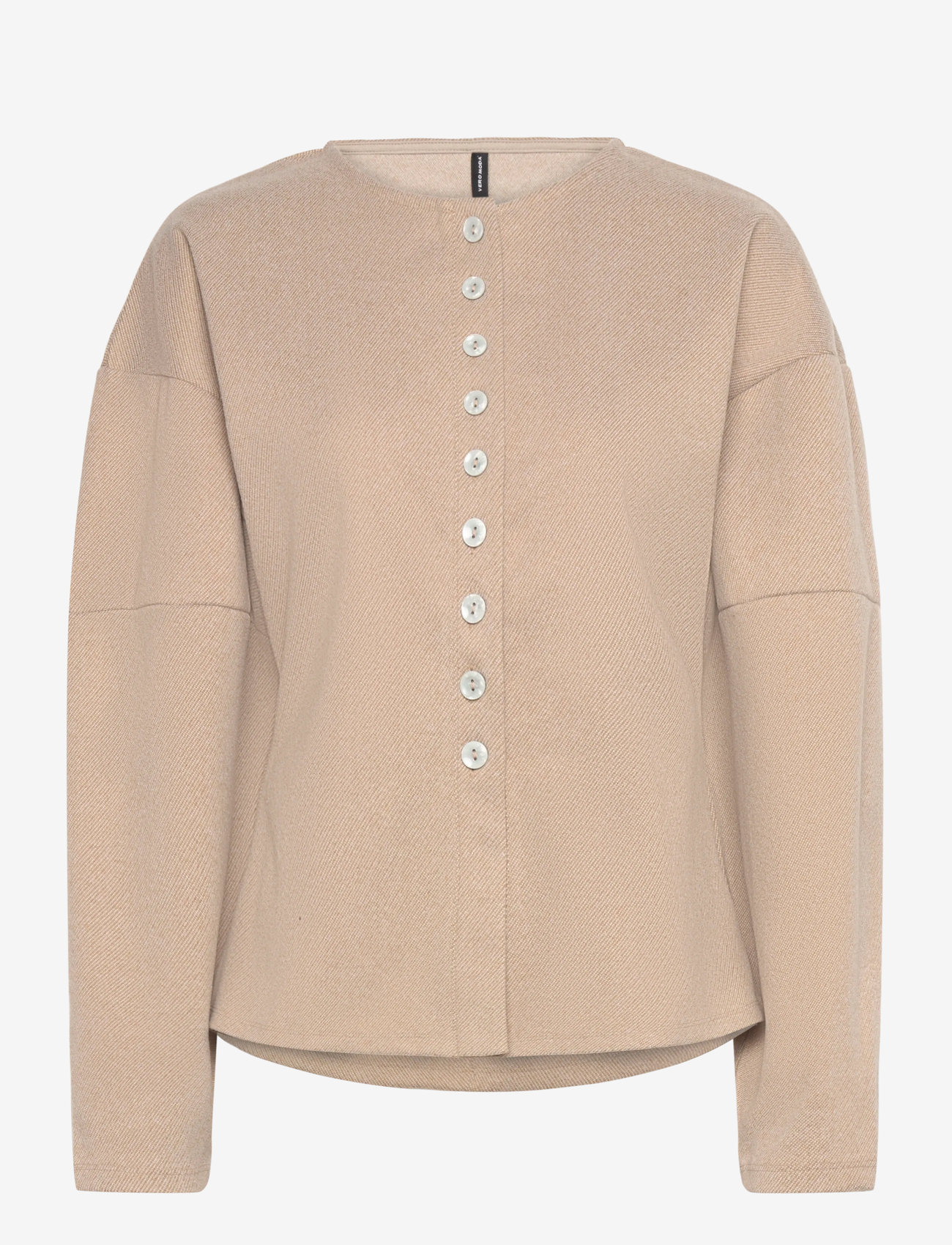 Vero Moda - VMKLEA LS O-NECK CARDIGAN JRS GA - koftor - silver mink - 1