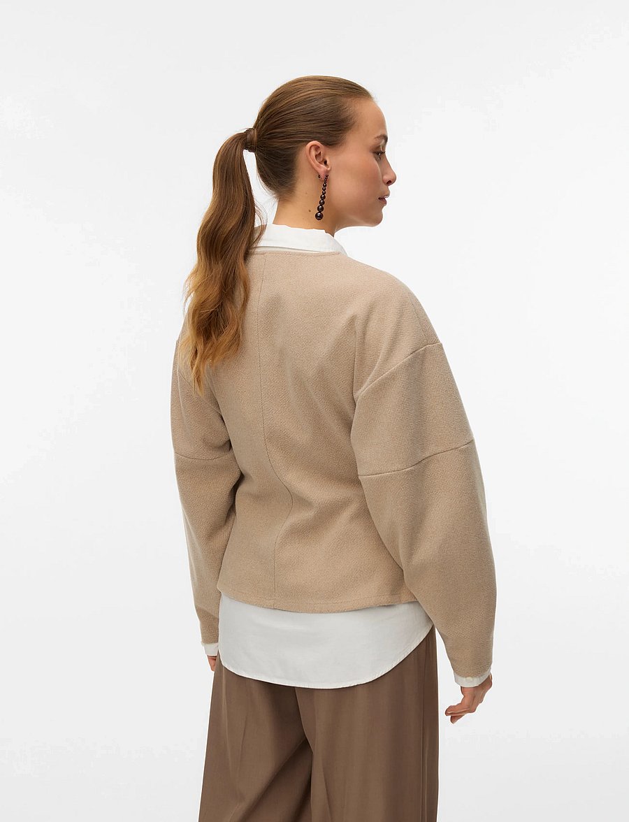 Vero Moda - VMKLEA LS O-NECK CARDIGAN JRS GA - kardiganid - silver mink - 3